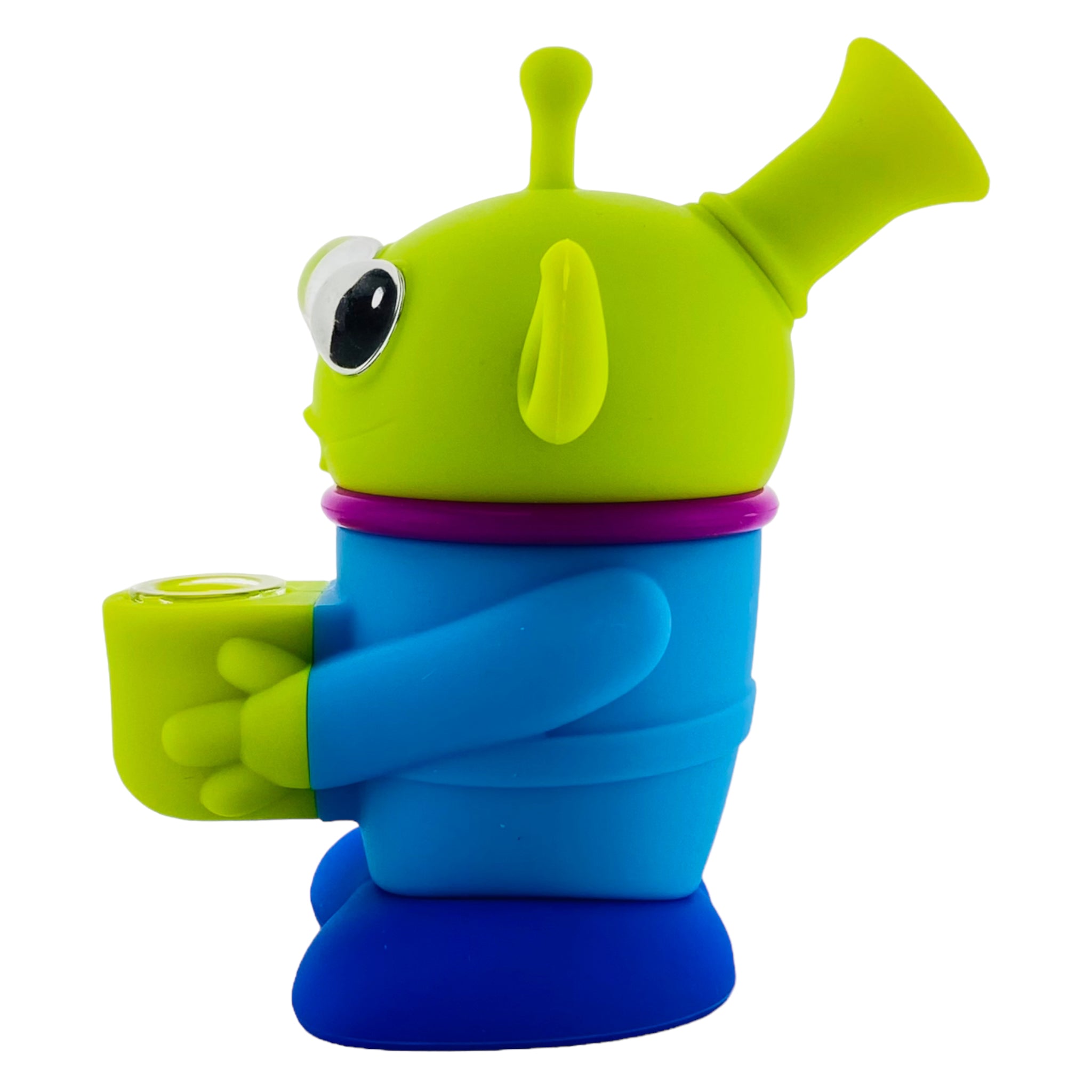 toy story green alien martian silicone hand pipe