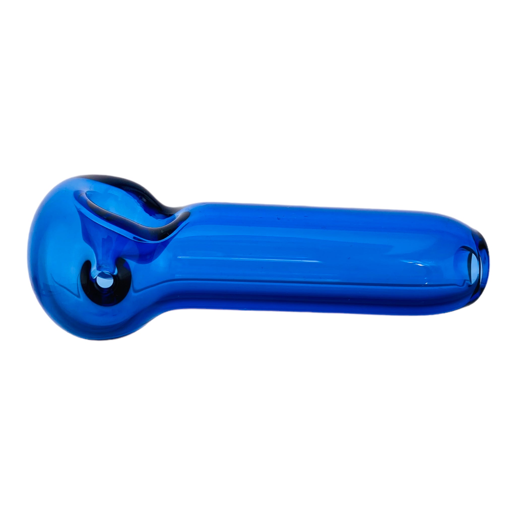 Simple Glass Spoon Pipe Blue
