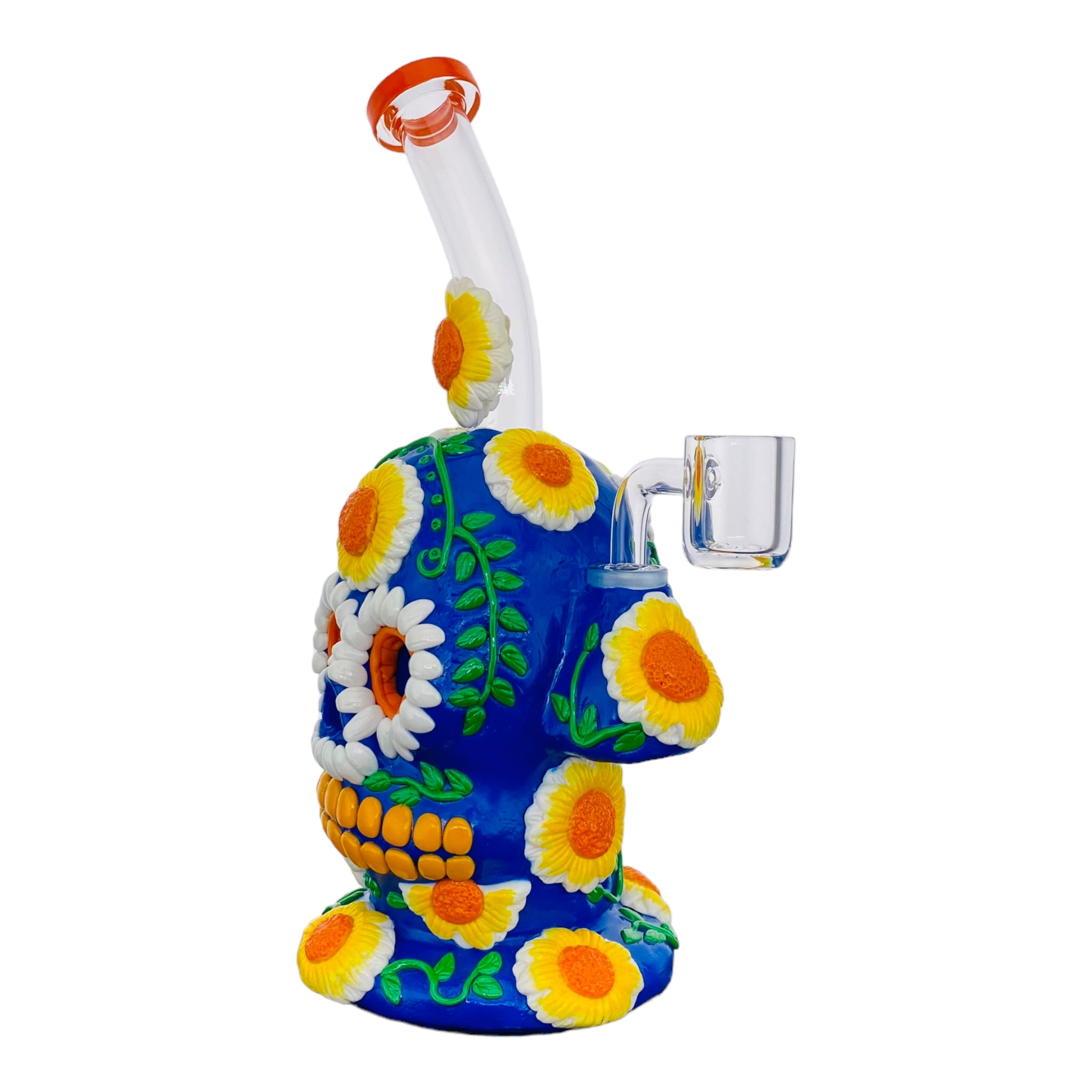 cute girly dab rig Daisy flower Sugar Skull Coconut Monster Dab Rig