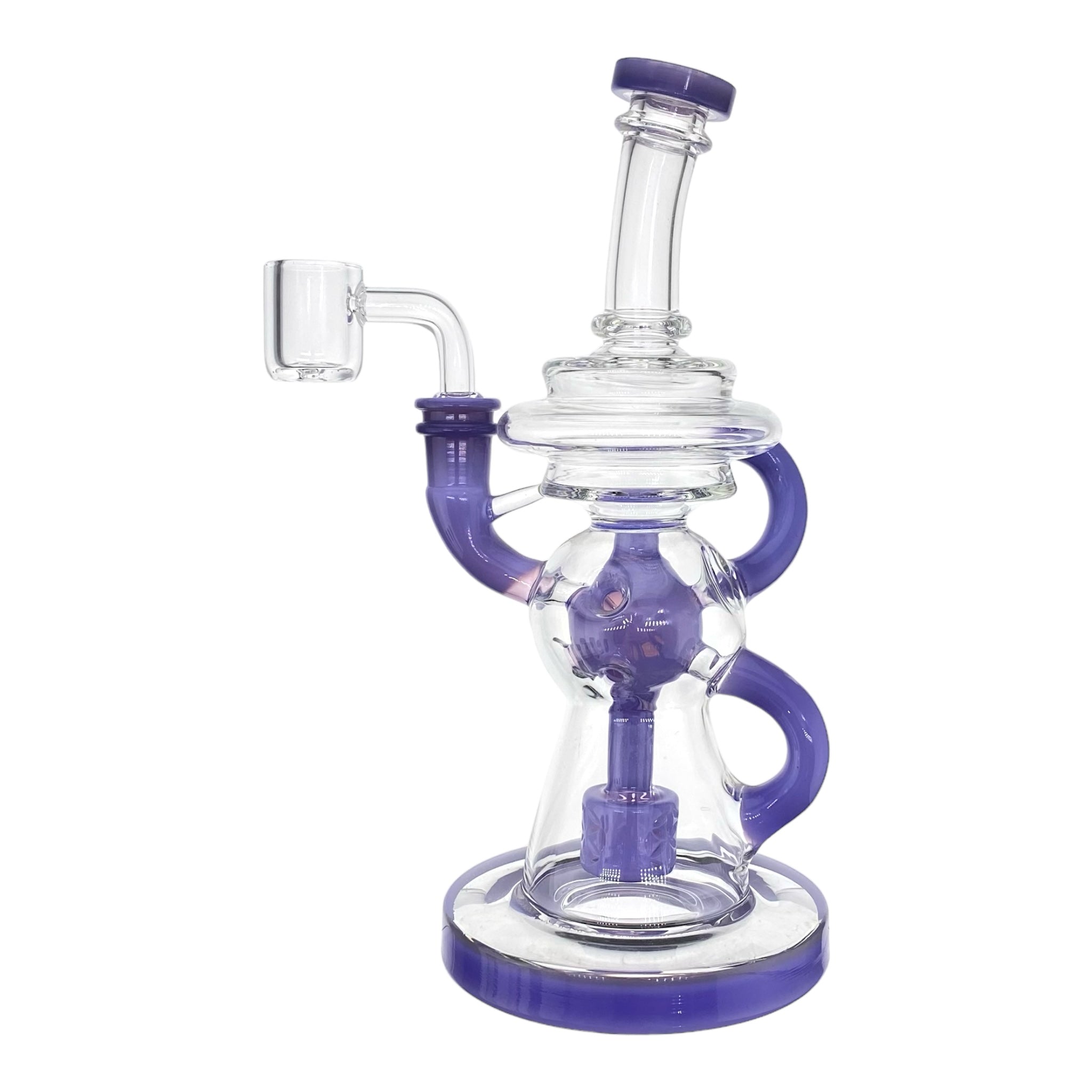 cute and girly Purple Fab Egg Recycler Dab Rig for sale
