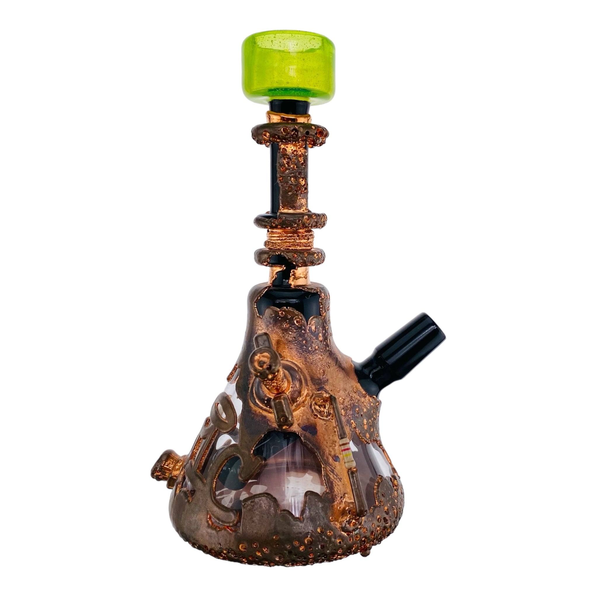 heady glass dab rig by Snic Barnes Glass - Copper Electroformed Glass Dab Rig for sale