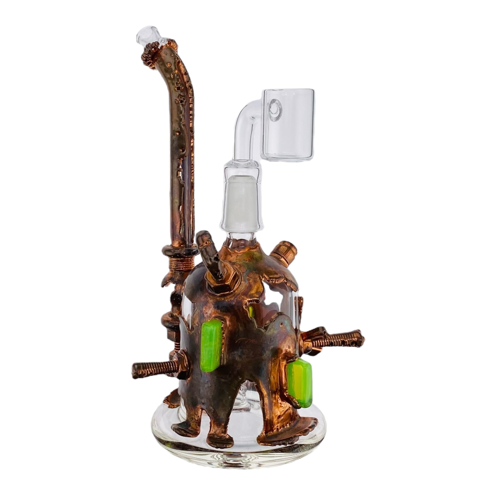 Snic Barnes Glass - Copper Electroformed Glass Dab Rig #2