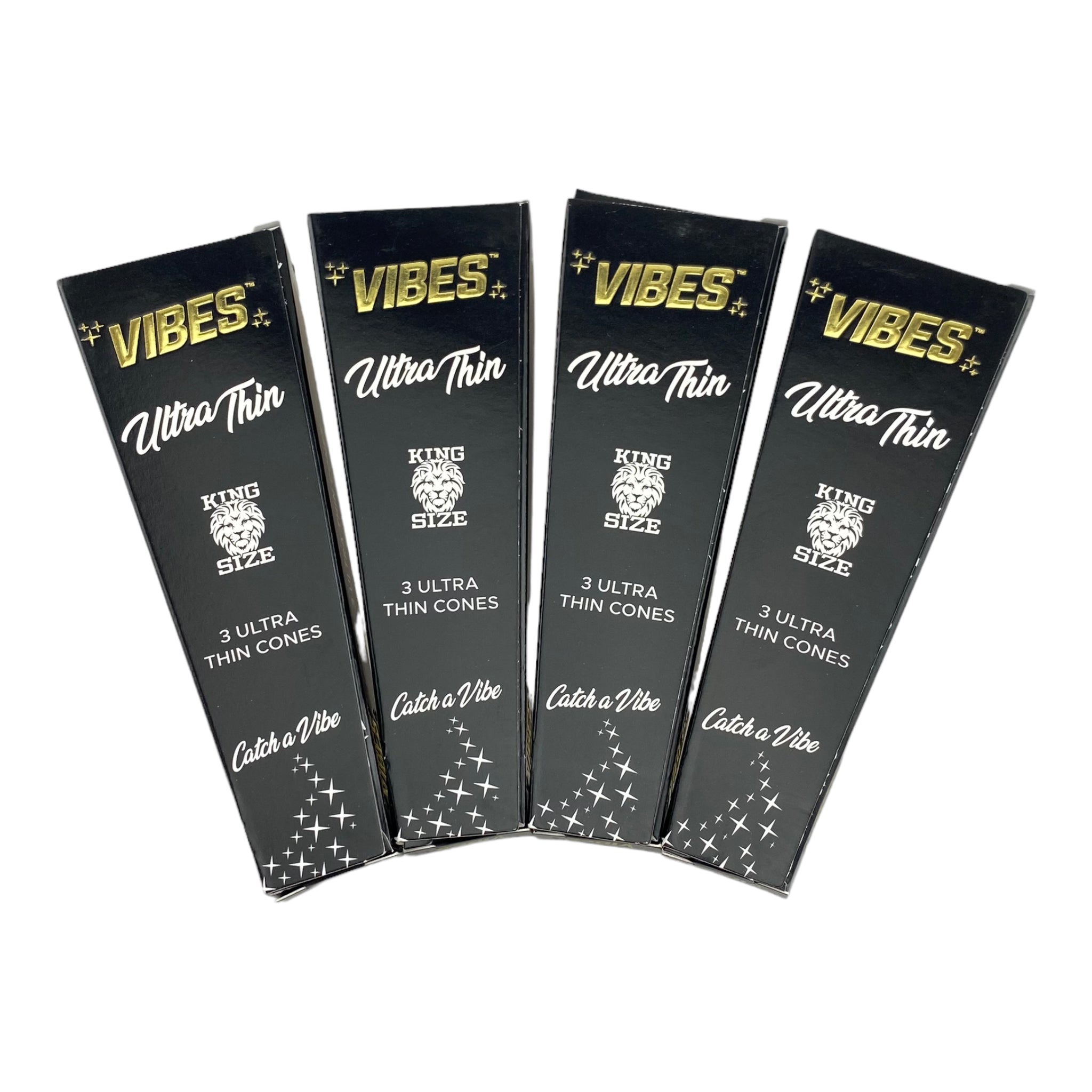 VIBES Ultra Thin King Size Cones - 4 Packs