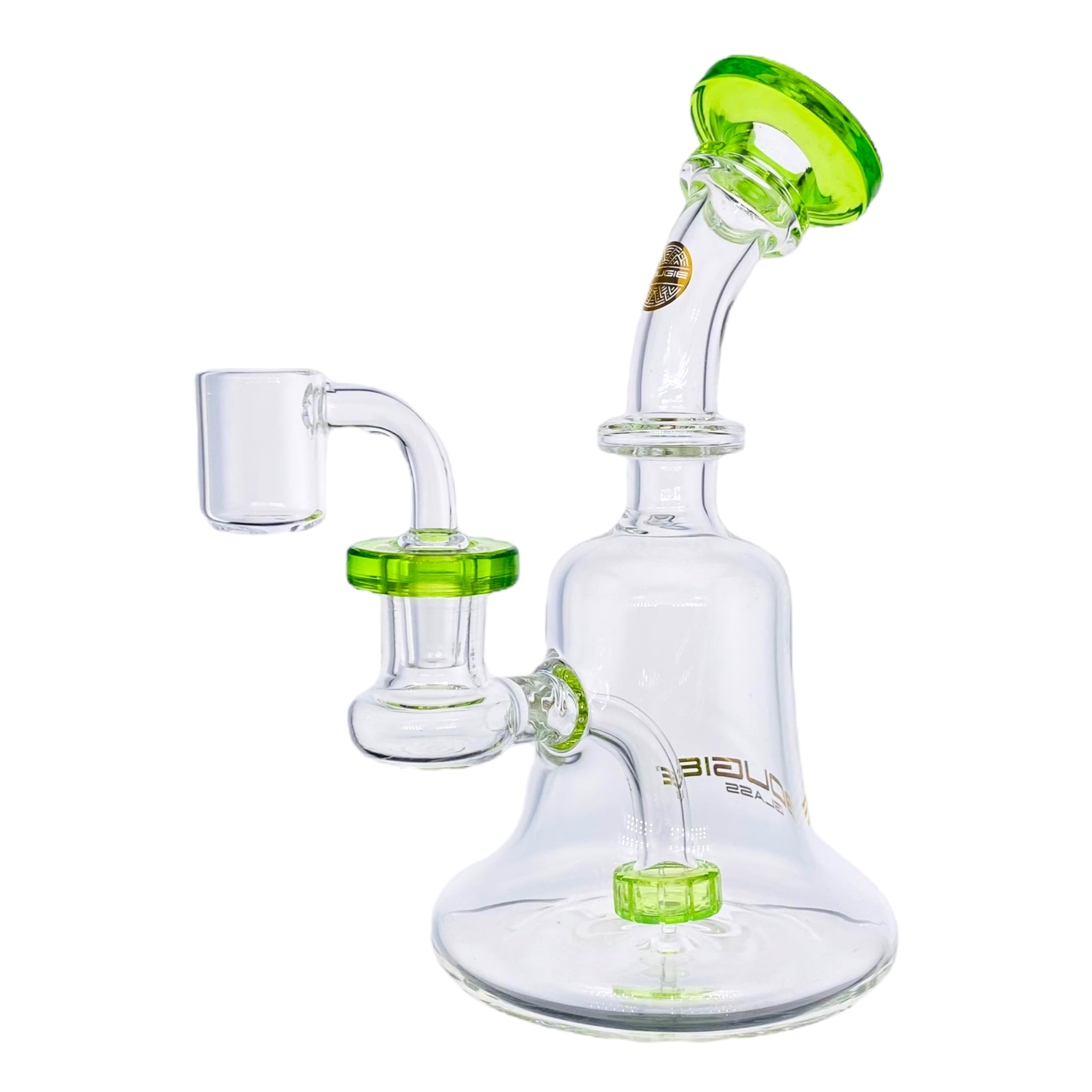 Bougie Glass - Small Dab Rig Banger Hanger 14mm Fitting - Green