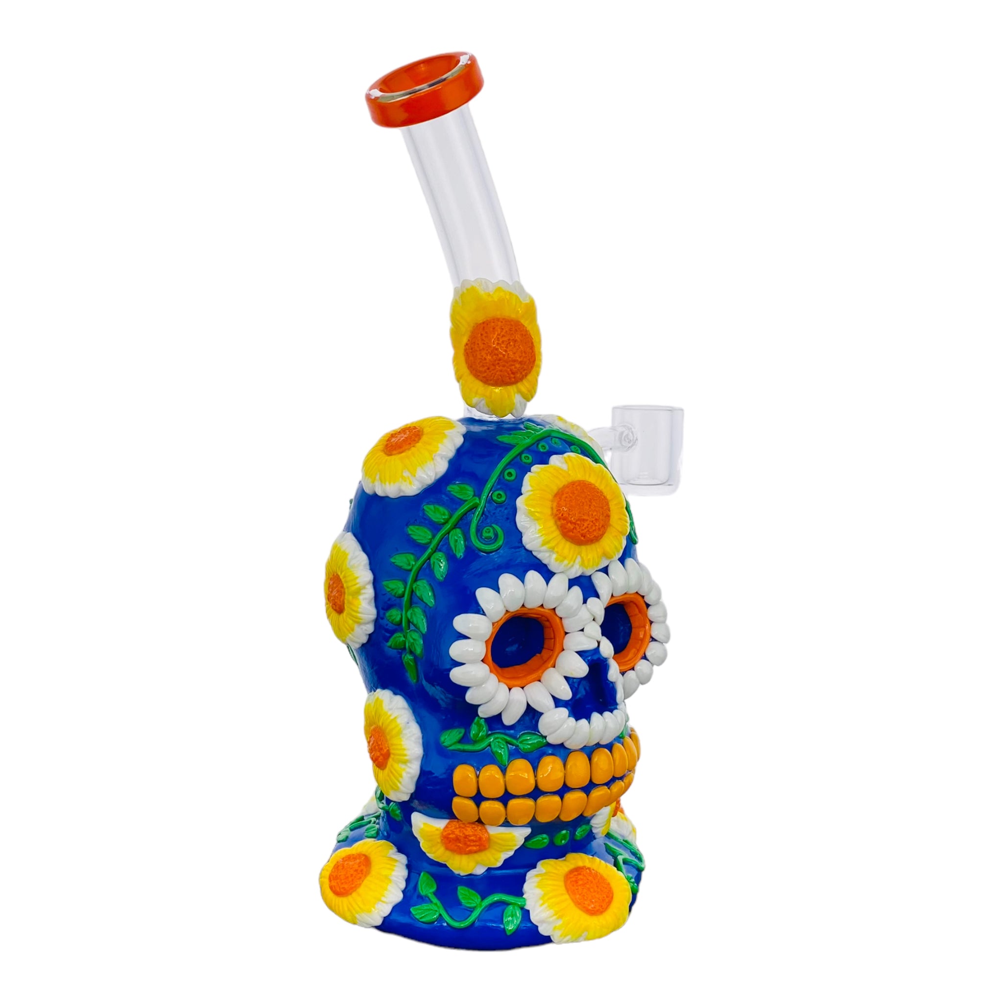 cute girly dab rig Daisy flower Sugar Skull Coconut Monster Dab Rig