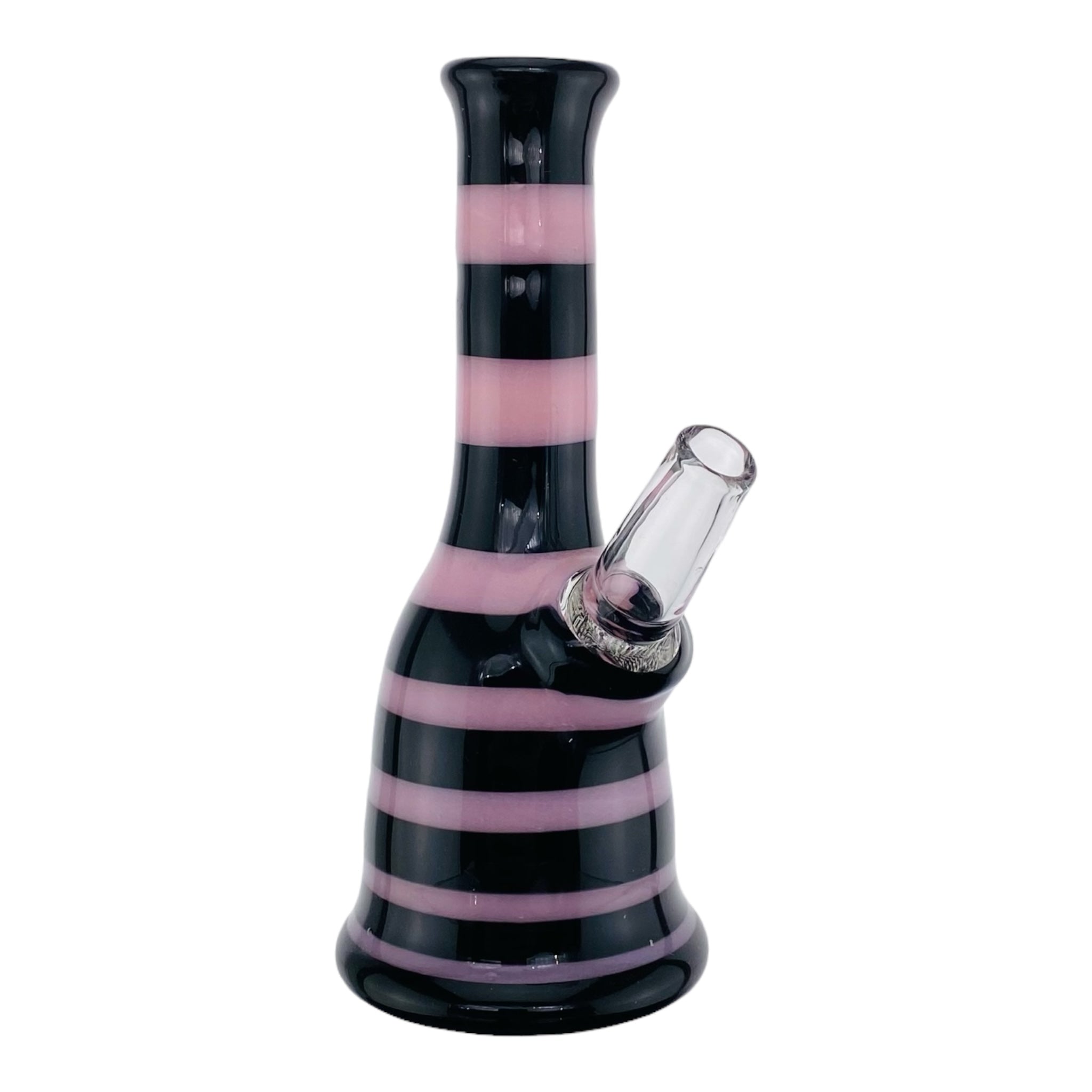 cute and girly heady glass Pink And Black Mini Custom Dab Rig for sale
