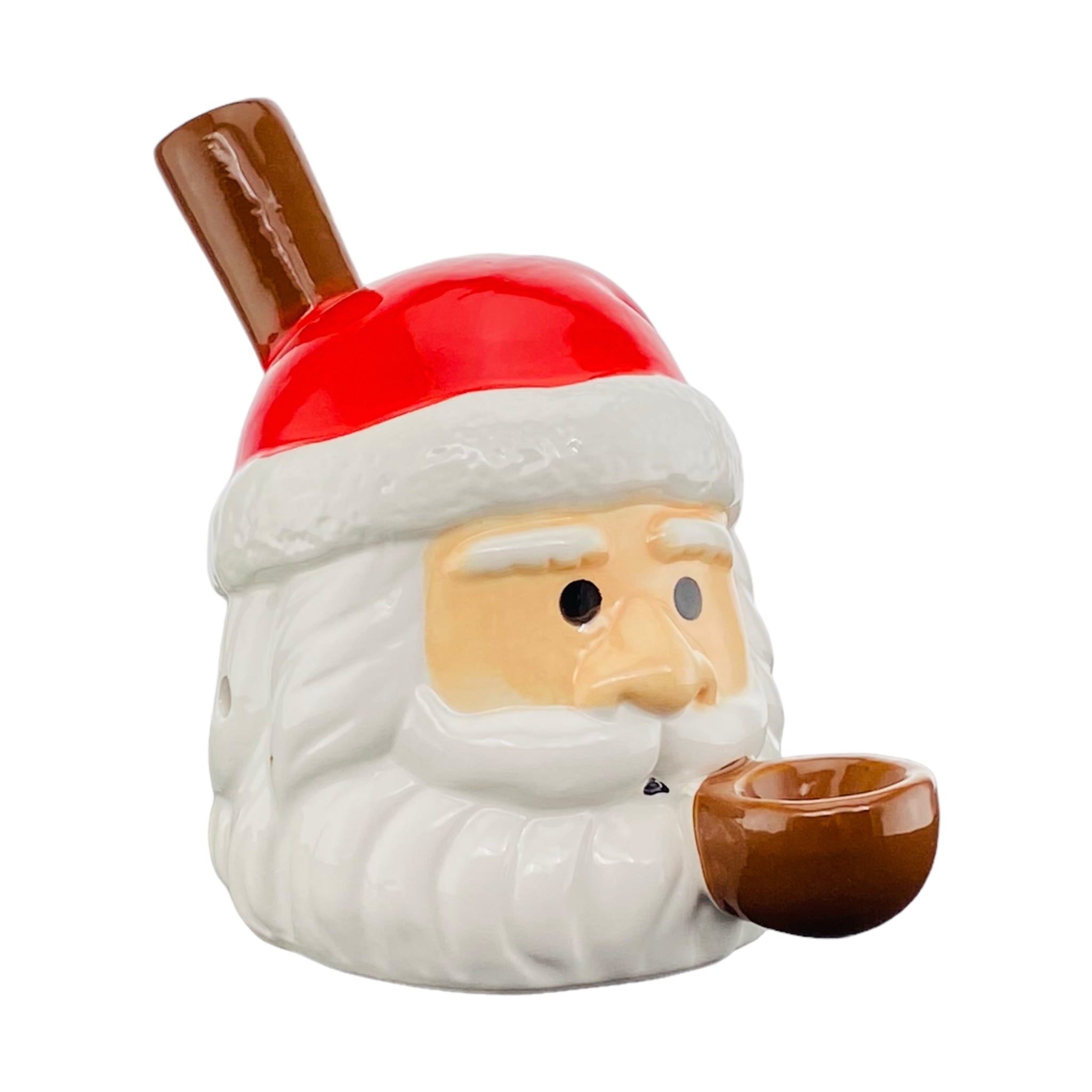 Santa Claus Ceramic Christmas Hand Pipe