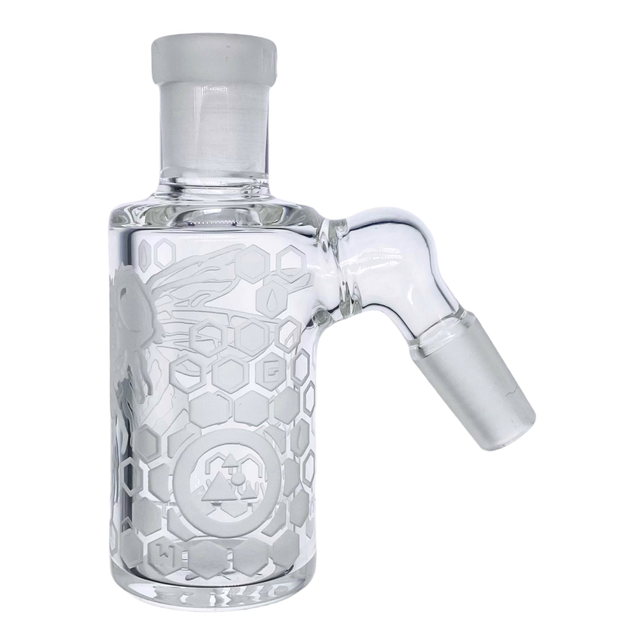 Milkyway Glass - Bee Hive Dry Ashcatcher for bongs - 45 Degree - Clear