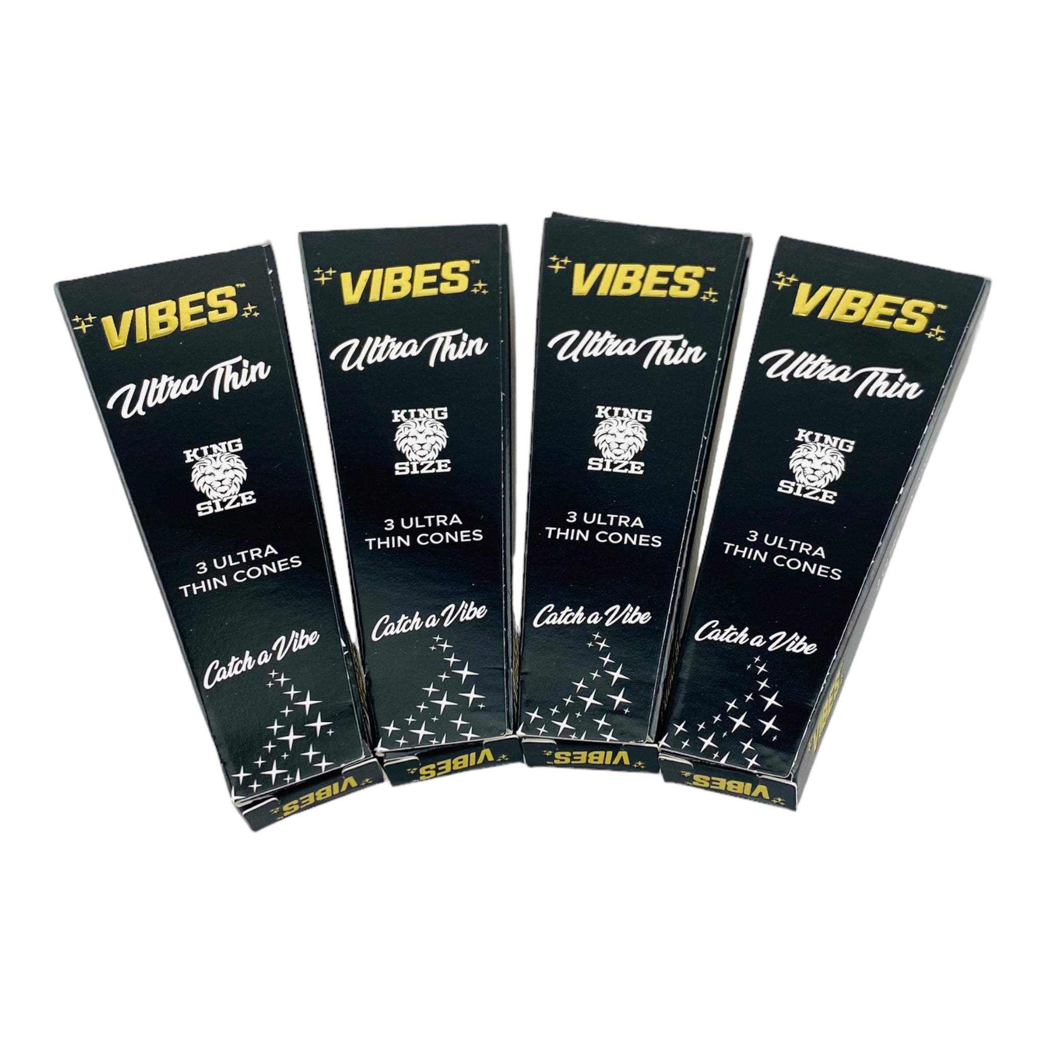 VIBES Ultra Thin King Size Cones - 4 Packs