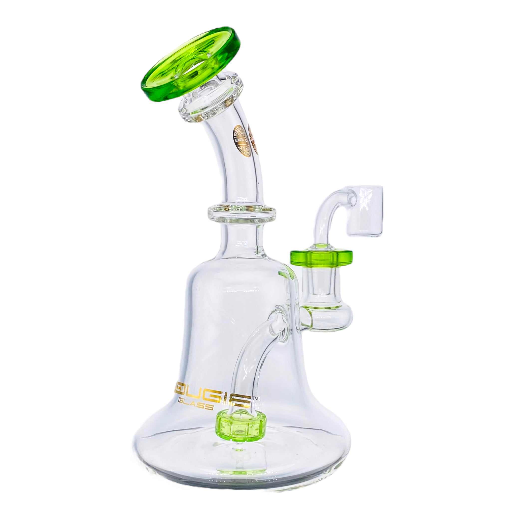 Bougie Glass - Small Dab Rig Banger Hanger 14mm Fitting - Green