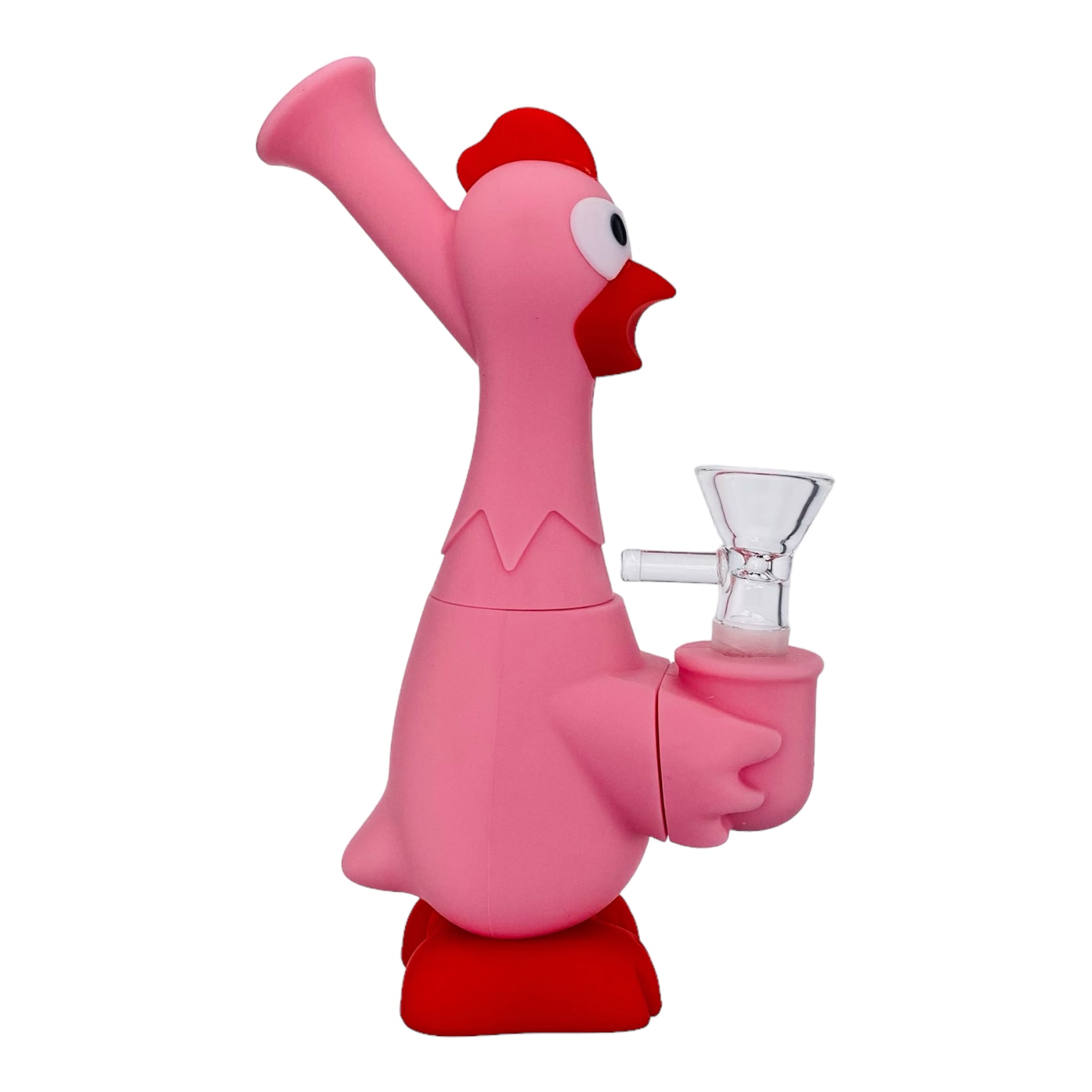Pink And Red Rubber Chicken Silicone Bong