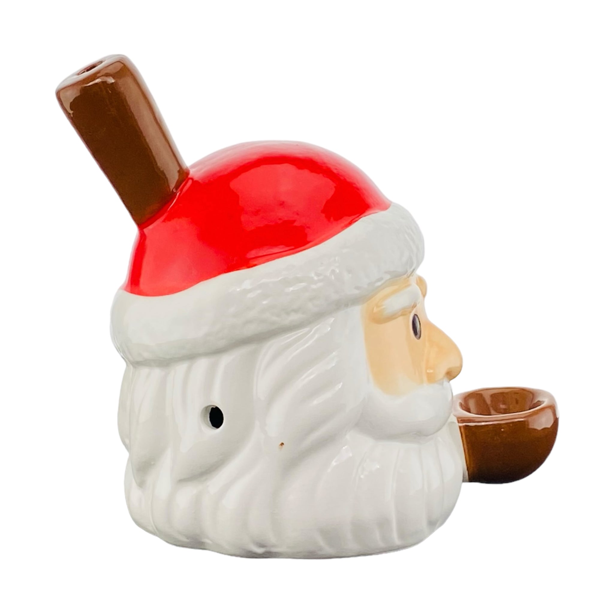 Santa Claus Ceramic Christmas Hand Pipe