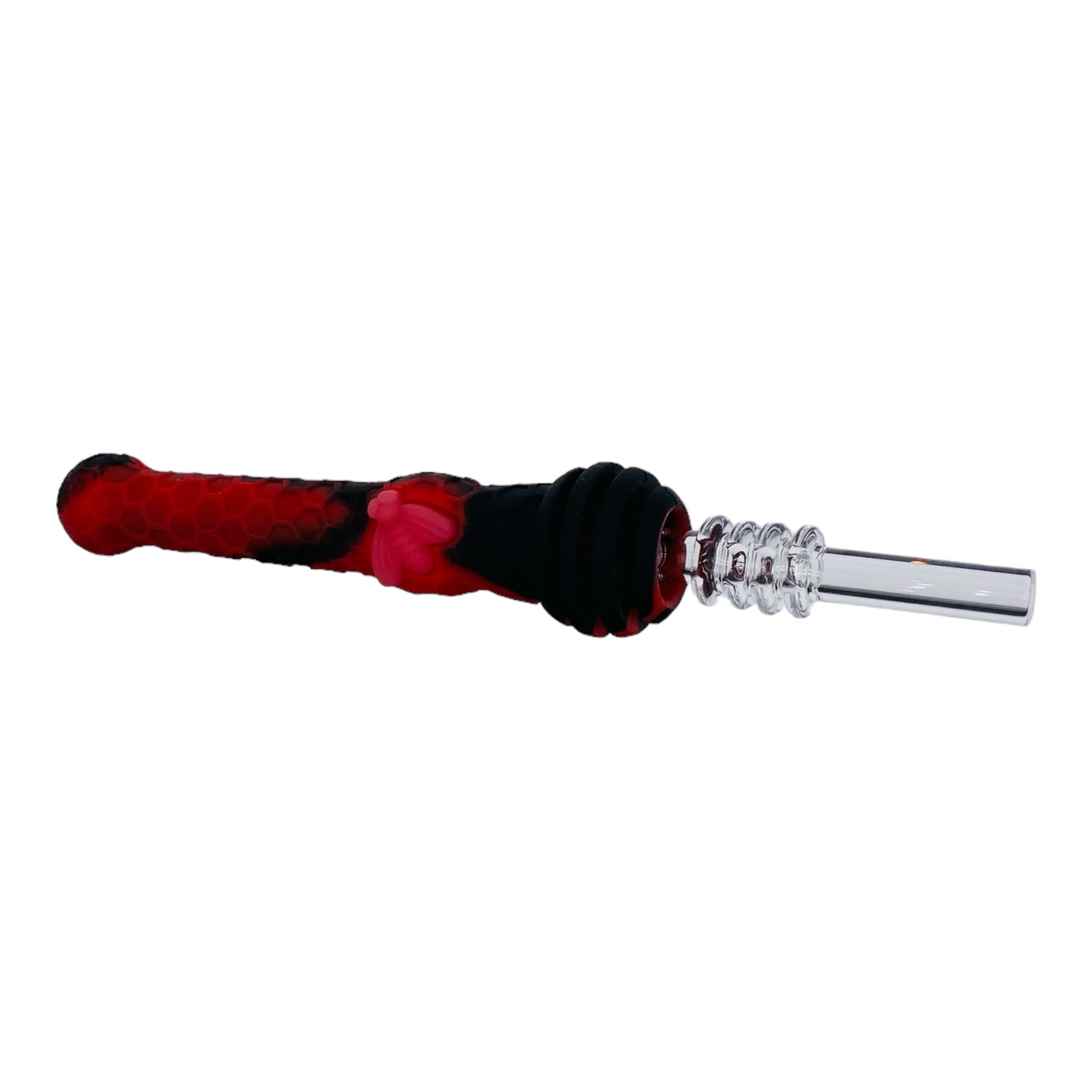 Red And Black Silicone Nectar Collector Dab Straw