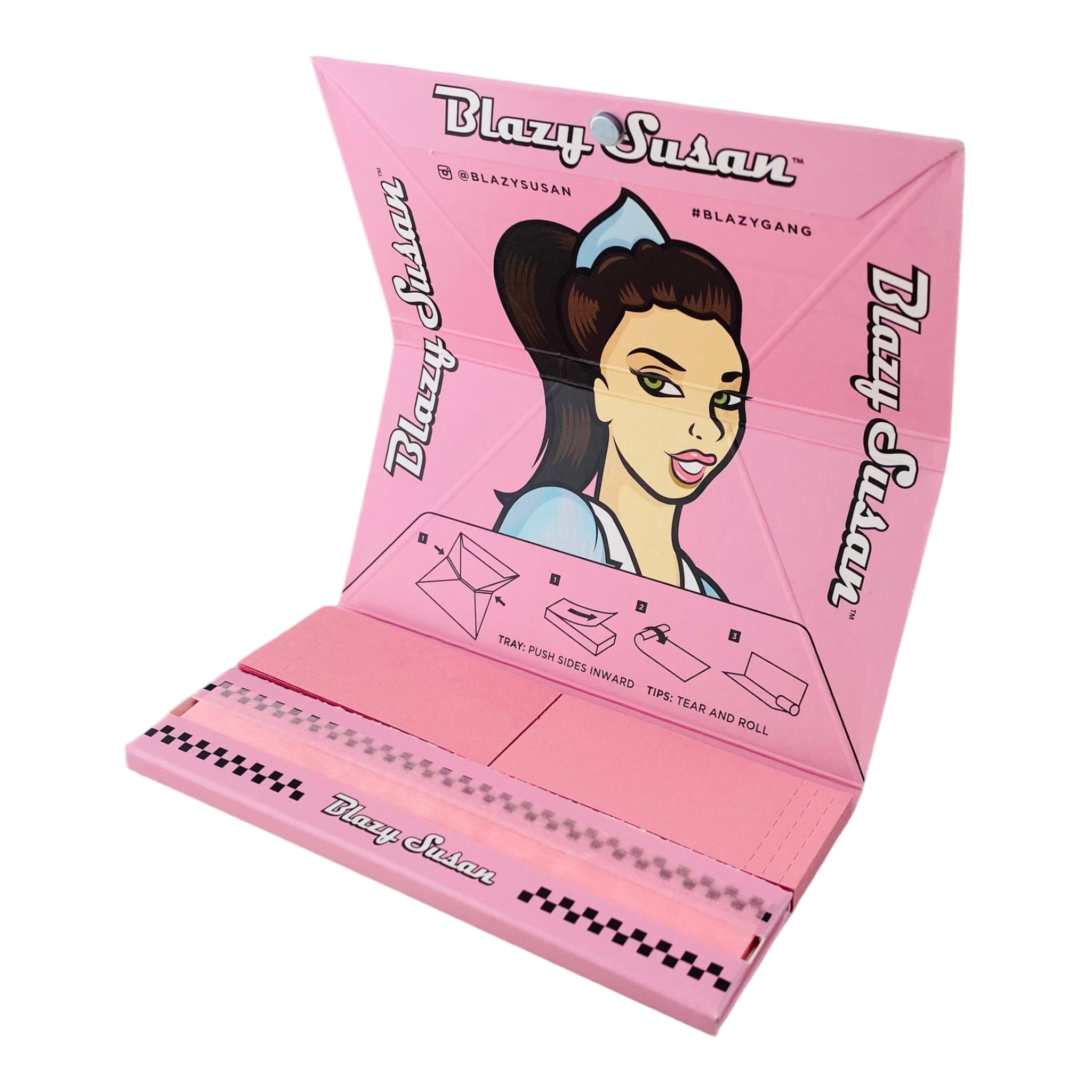 Blazy Susan Pink Deluxe Rolling Kit 1-1/4″ 4-pack