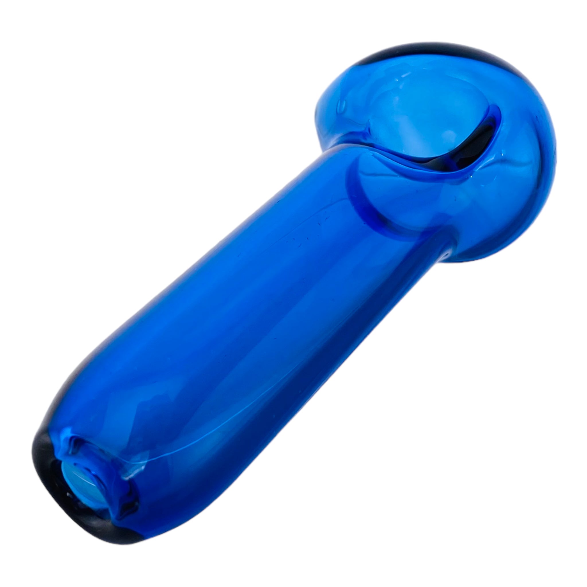 Simple Glass Spoon Pipe Blue