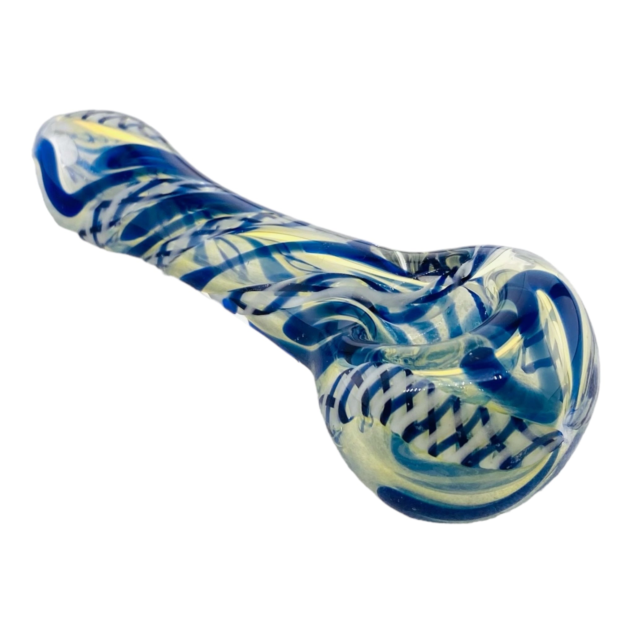 Glass Hand Pipe With Inside Out Color Changing Medium Size for sale