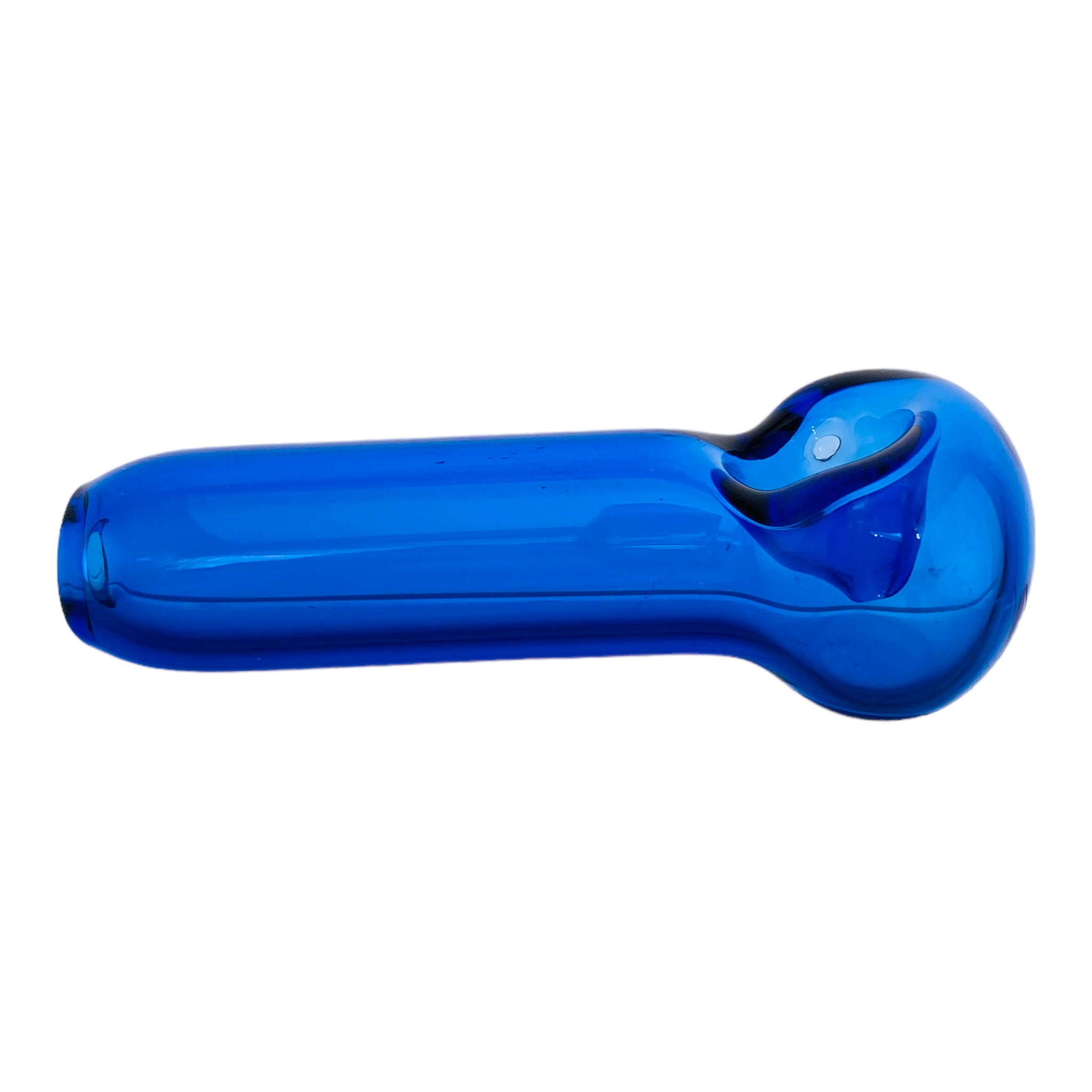 Simple Glass Spoon Pipe Blue