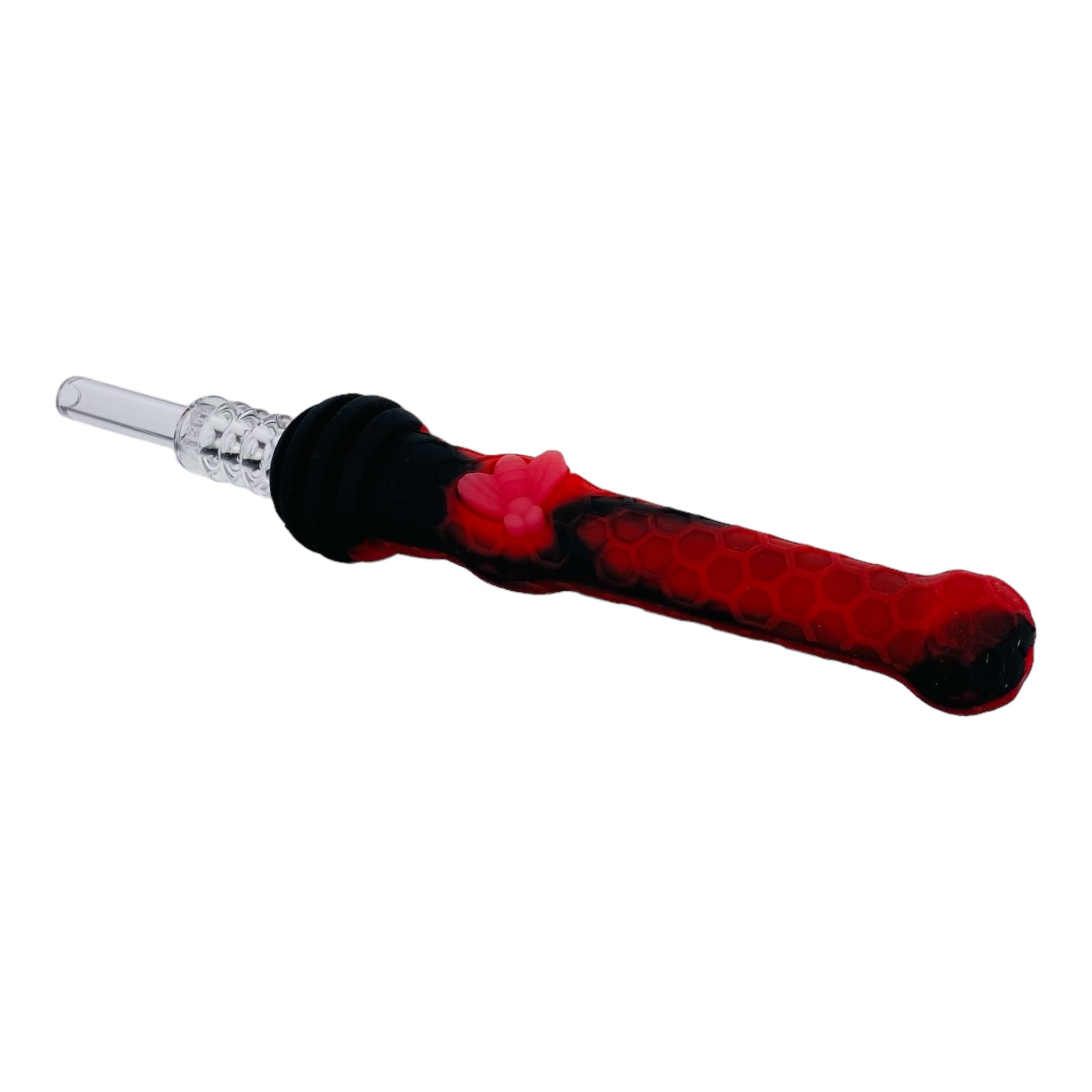 Red And Black Silicone Nectar Collector Dab Straw