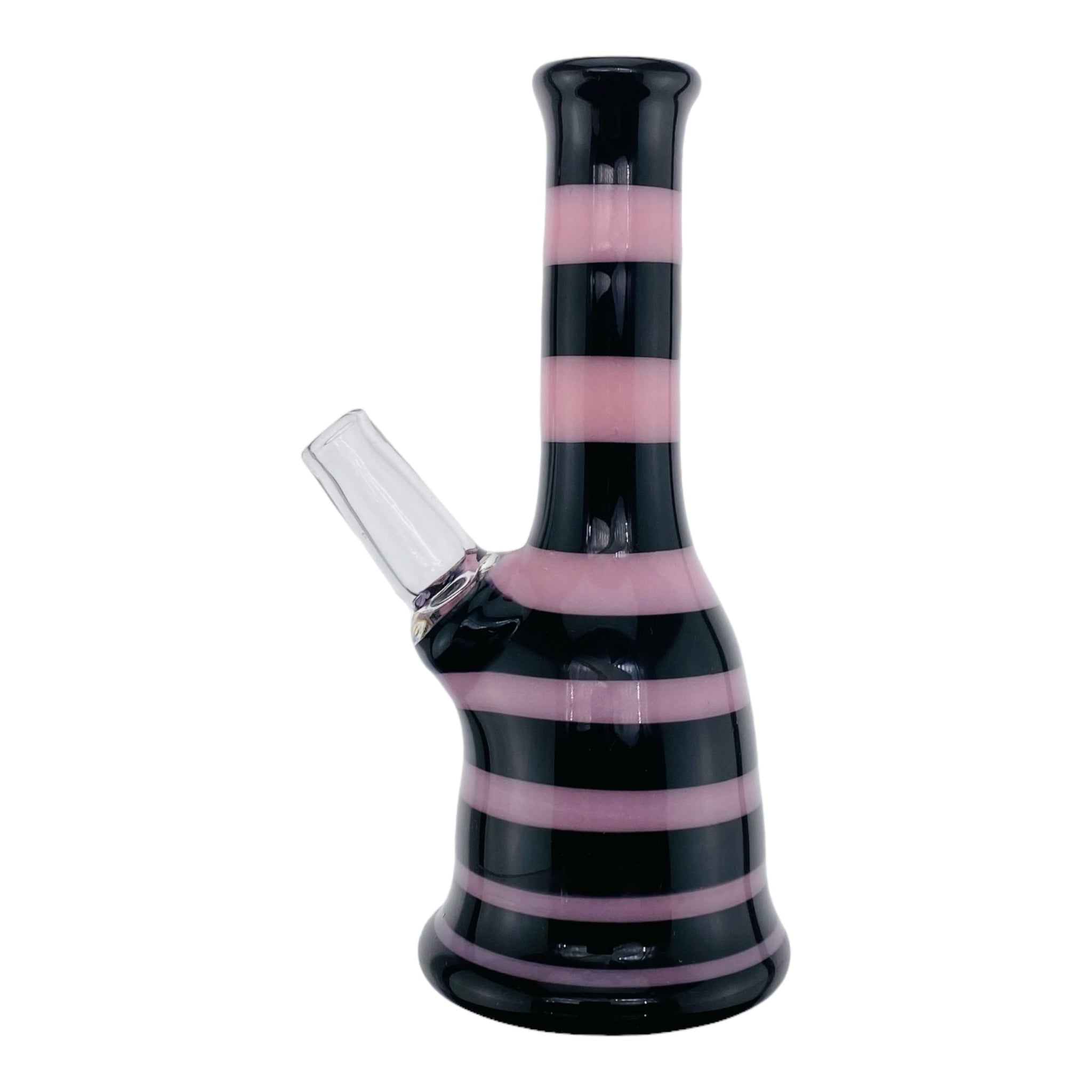 cute and girly heady glass Pink And Black Mini Custom Dab Rig for sale
