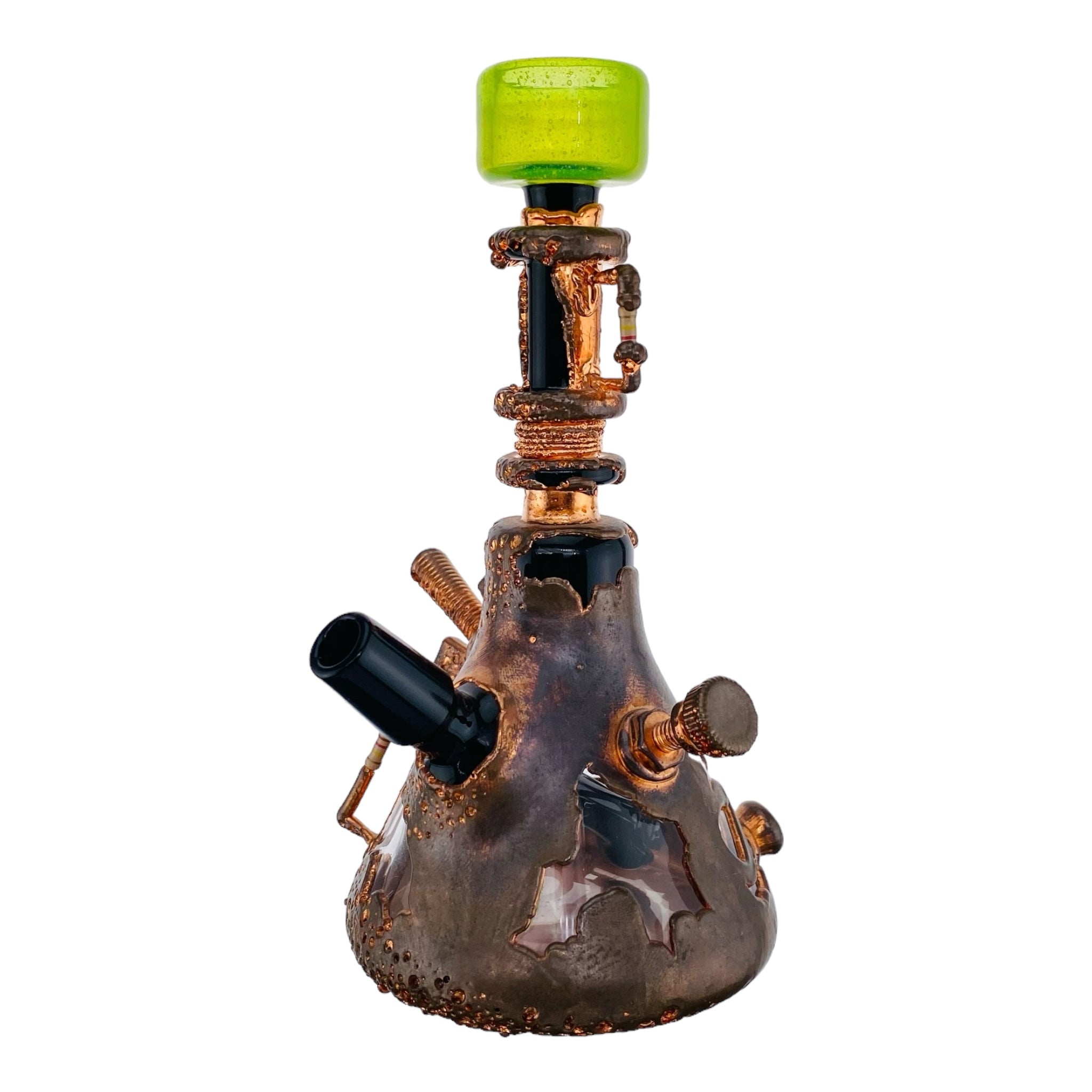 heady glass dab rig by Snic Barnes Glass - Copper Electroformed Glass Dab Rig for sale