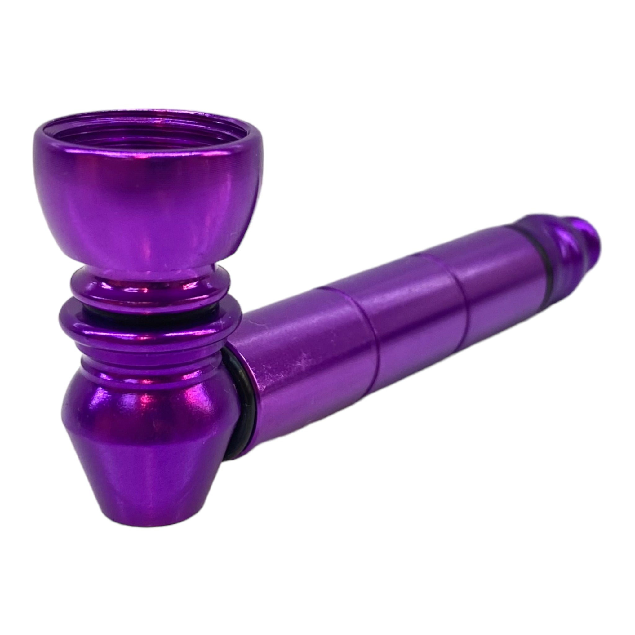 Metal weed and tobbaco pipe purple basic metal pipe with small chamber for sale free shipping