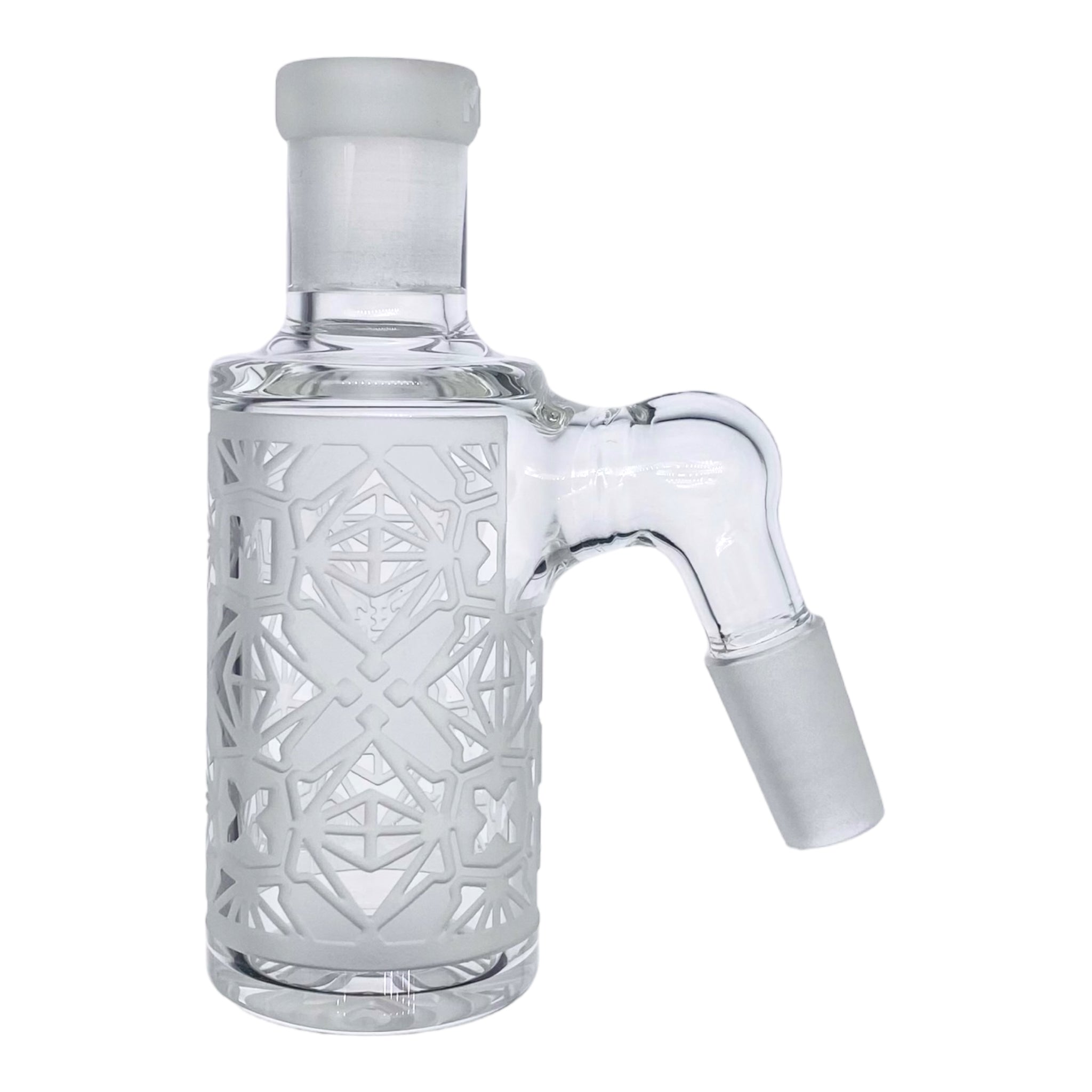 Milkyway Glass - X-Morphic Dry Ashcatcher for bongs -14mm 45 Degree Male Clear