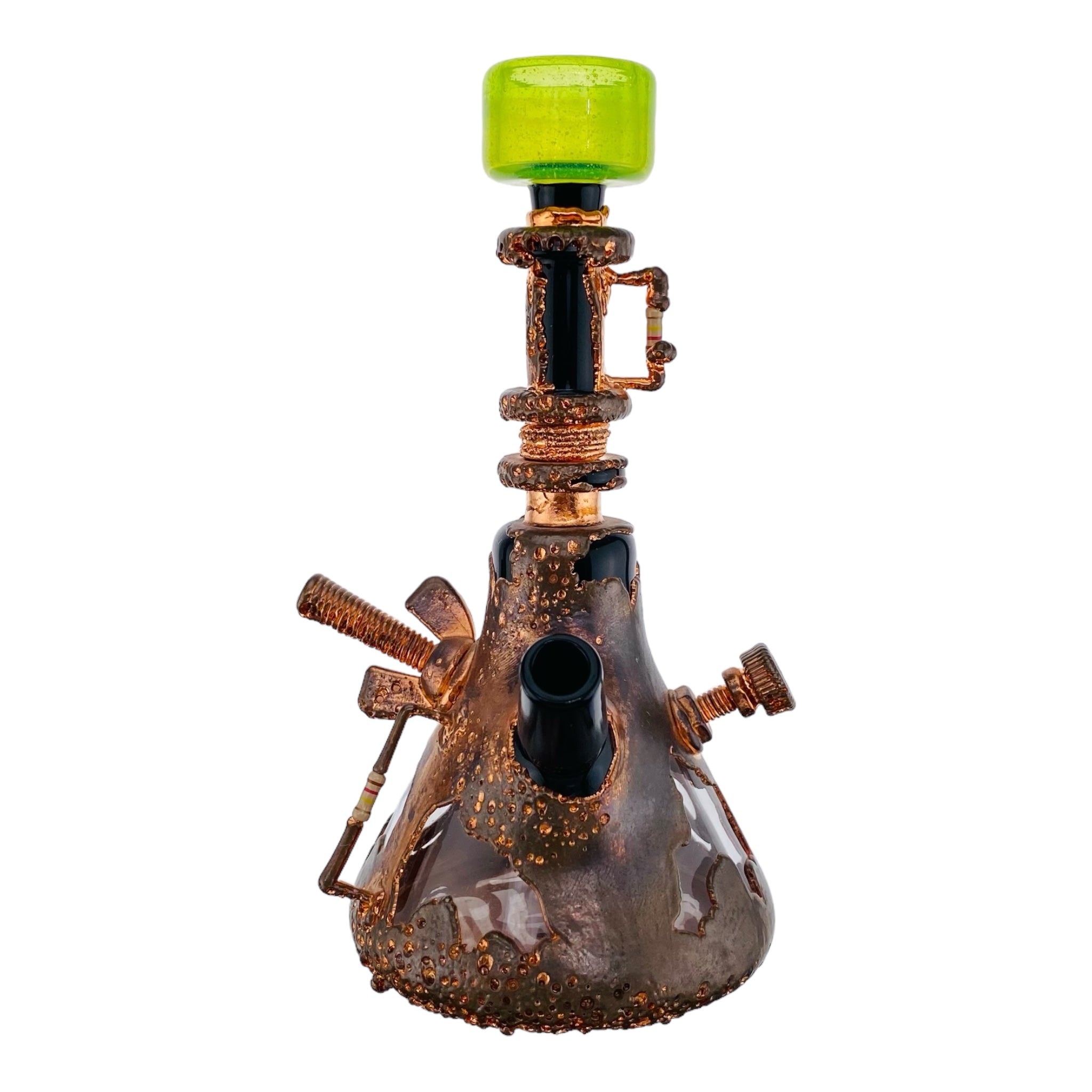 heady glass dab rig by Snic Barnes Glass - Copper Electroformed Glass Dab Rig for sale