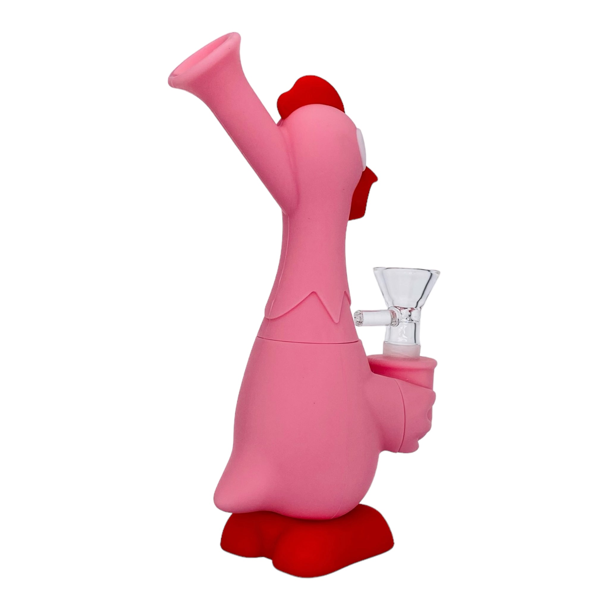 Pink And Red Rubber Chicken Silicone Bong