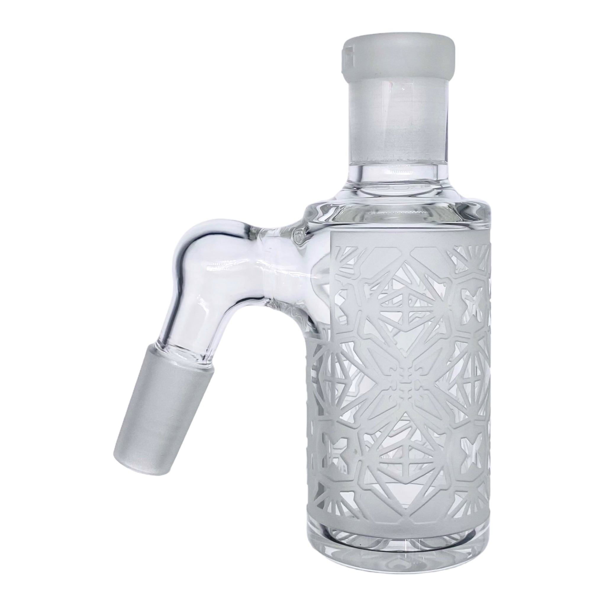 Milkyway Glass - X-Morphic Dry Ashcatcher for bongs -14mm 45 Degree Male Clear