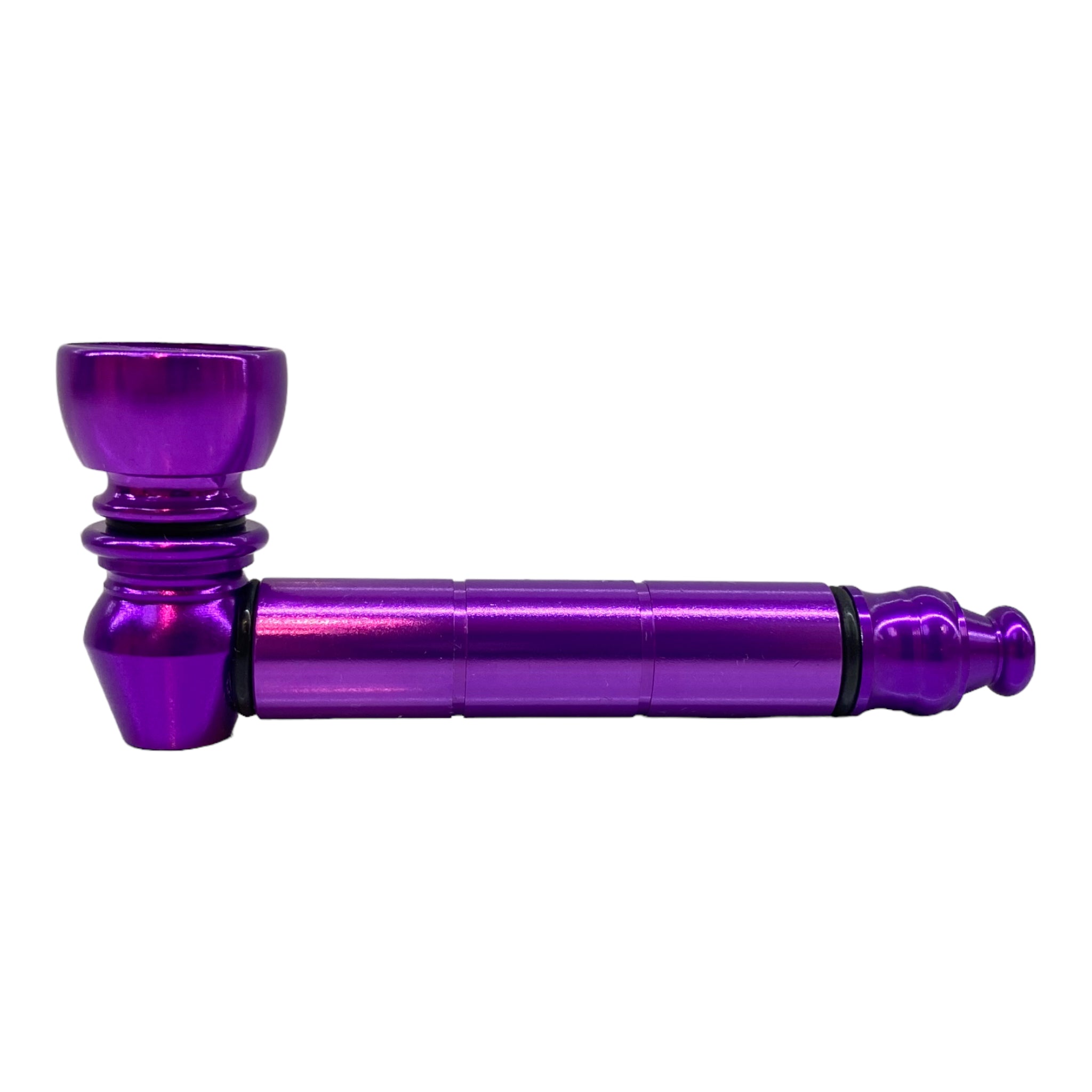 Metal weed and tobbaco pipe purple basic metal pipe with small chamber for sale free shipping