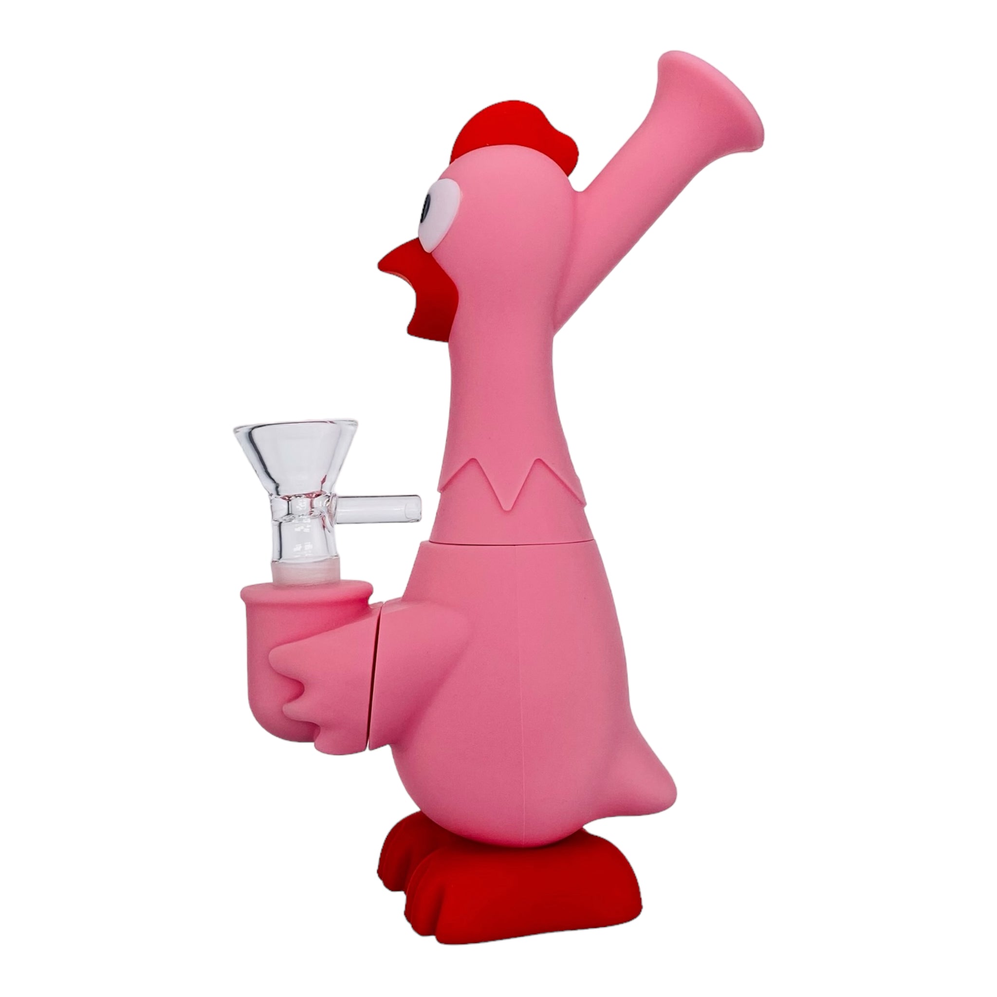 Pink And Red Rubber Chicken Silicone Bong