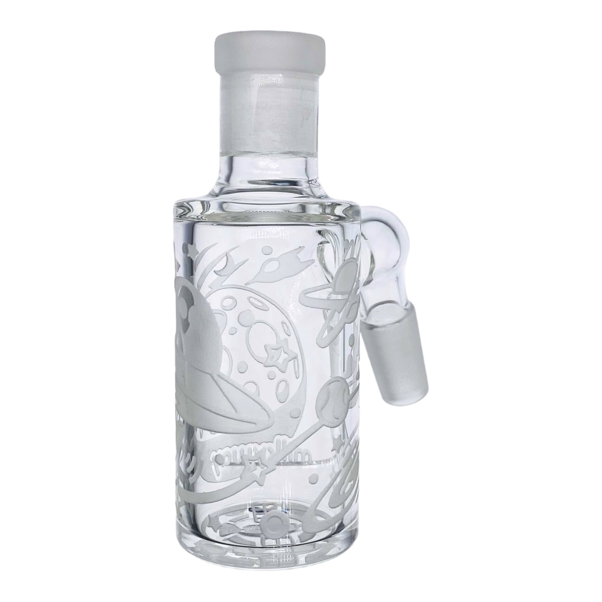 Milkyway Glass - Space Odyssey Dry Ashcatcher for bongs - 45 Degree Male Clear