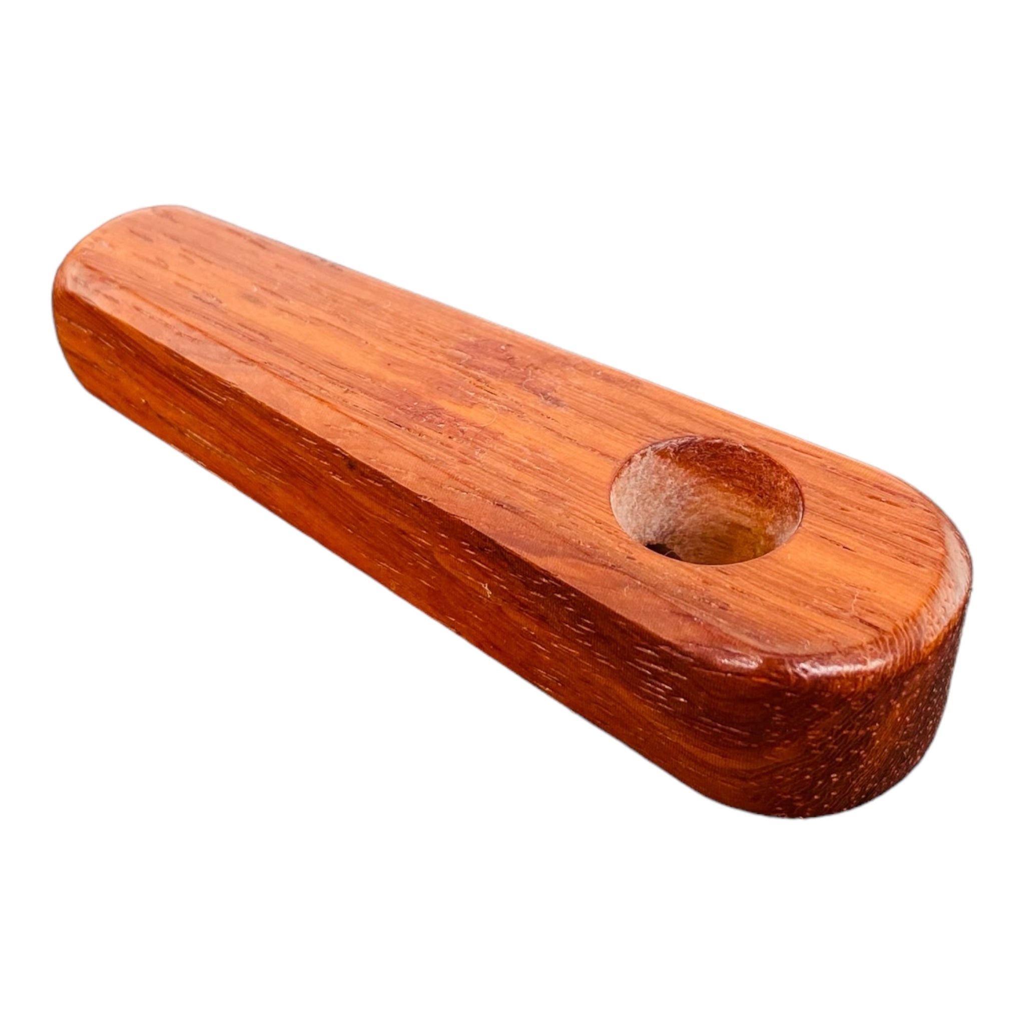 small pocket sized hardwood hand pipe for weed or tobacco