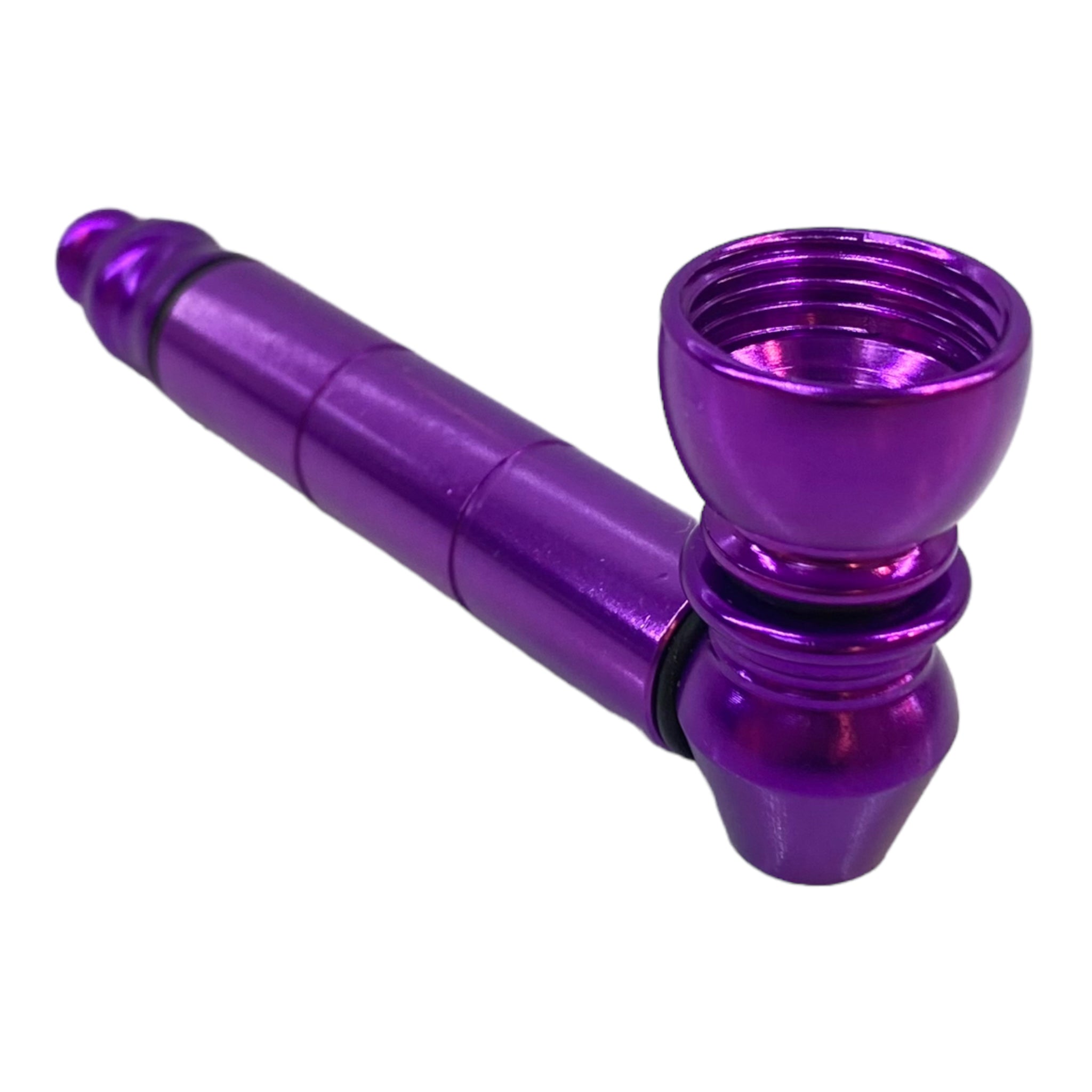 Metal weed and tobbaco pipe purple basic metal pipe with small chamber for sale free shipping
