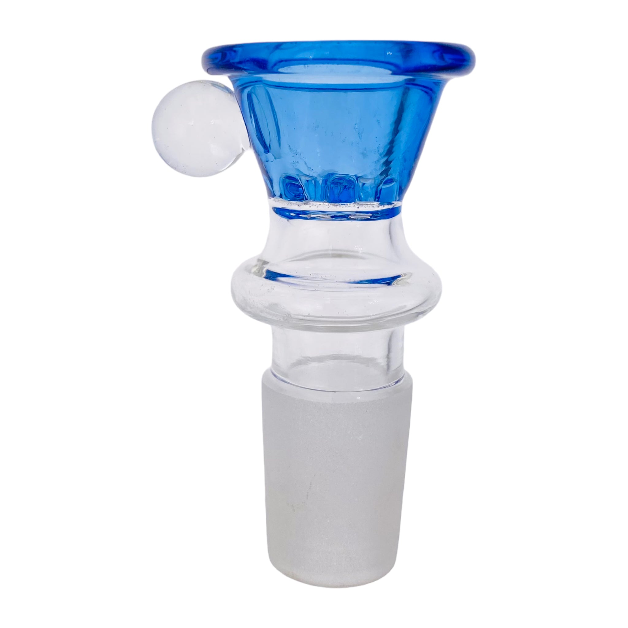 18mm Flower Bowl - Large Martini Funnel Bong Bowl Piece With Built In Screen - Blue