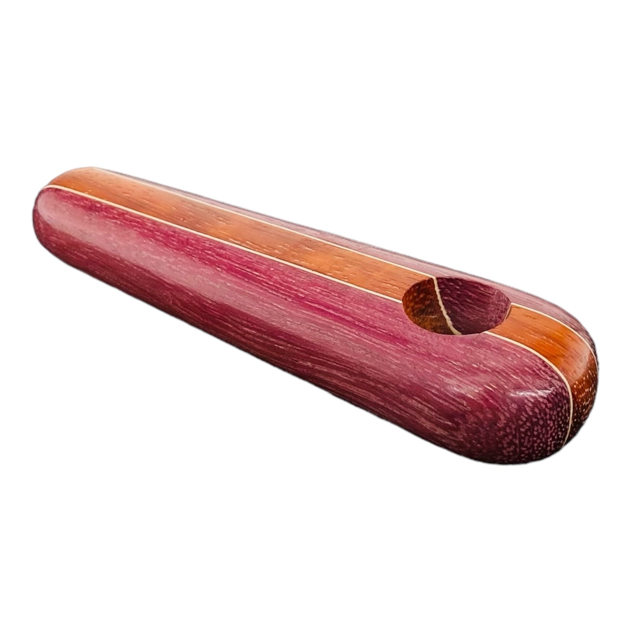 Wood Hand Pipe - Oval Wood Pipe With Two Tone Hardwood