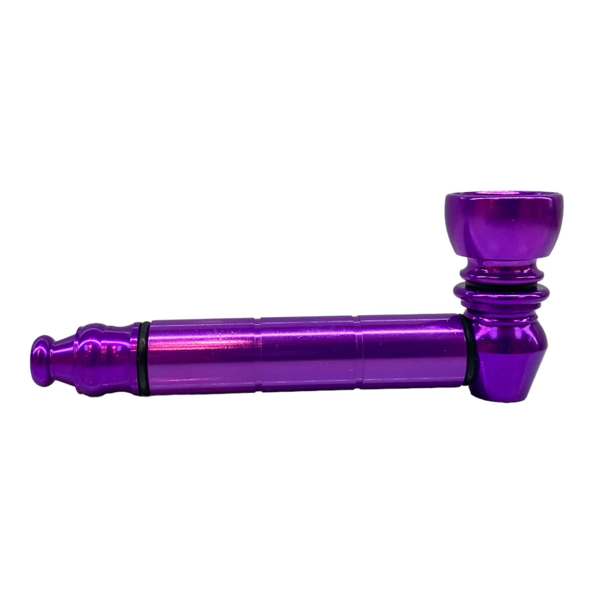 Metal weed and tobbaco pipe purple basic metal pipe with small chamber for sale free shipping
