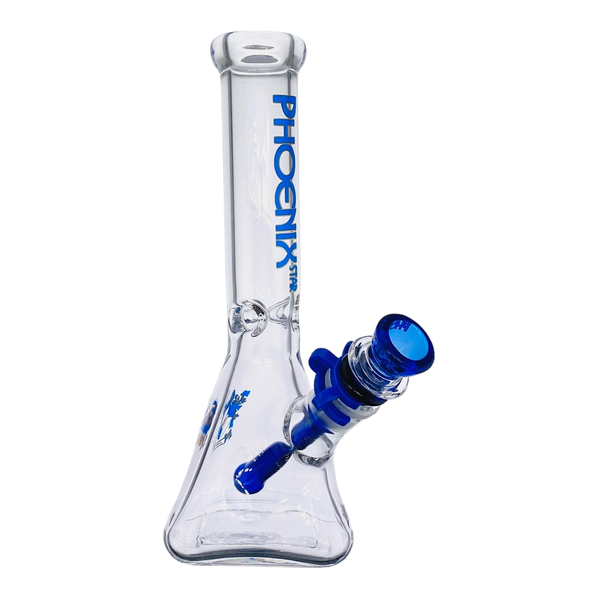Phoenix Glass 10 Inch Clear Square Base Bong for sale