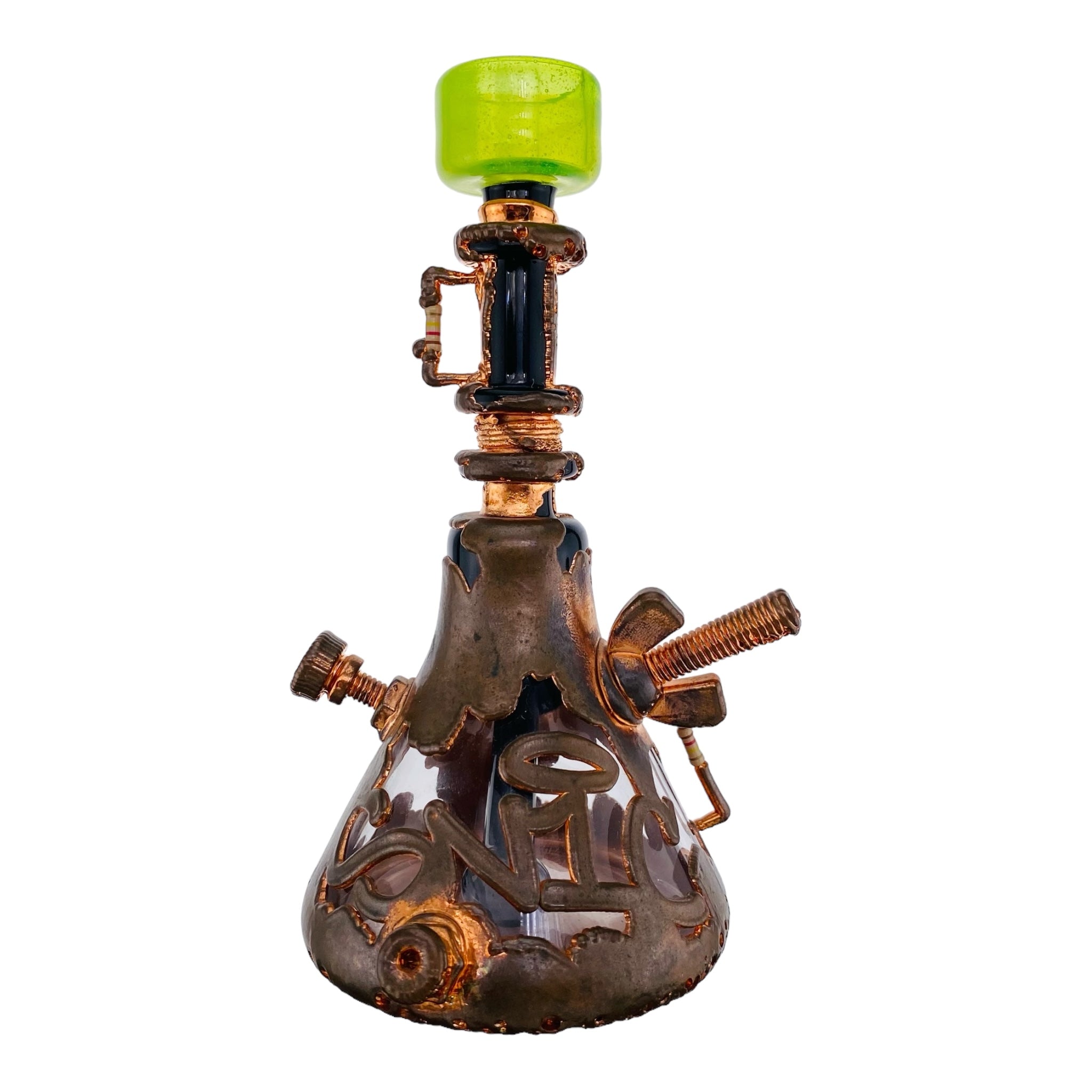 heady glass dab rig by Snic Barnes Glass - Copper Electroformed Glass Dab Rig for sale