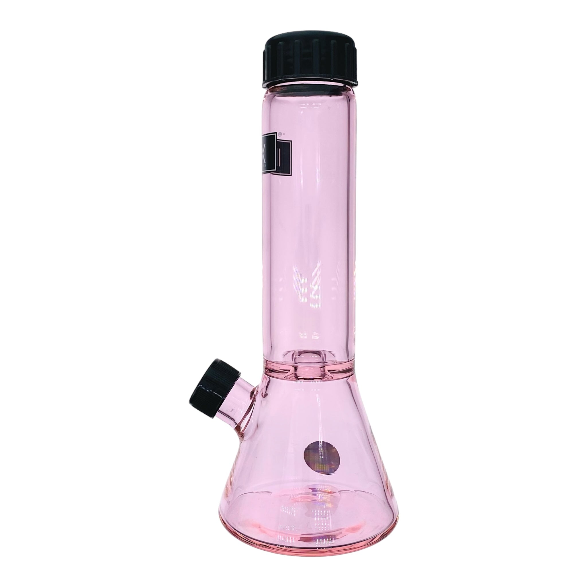 cute Travel bong Inex Glass - Pink Beaker Glass Bong With Screw Caps