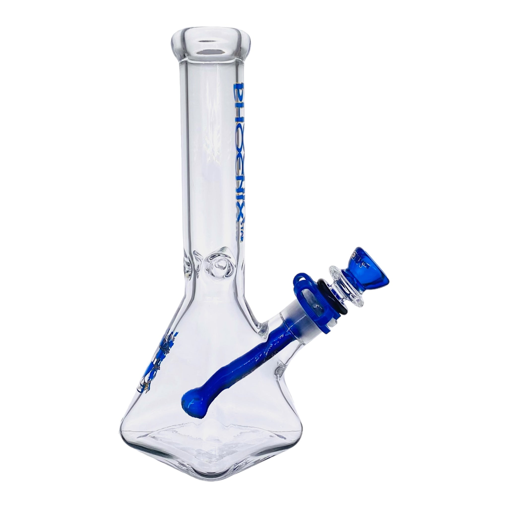 Phoenix Glass 10 Inch Clear Square Base Bong for sale