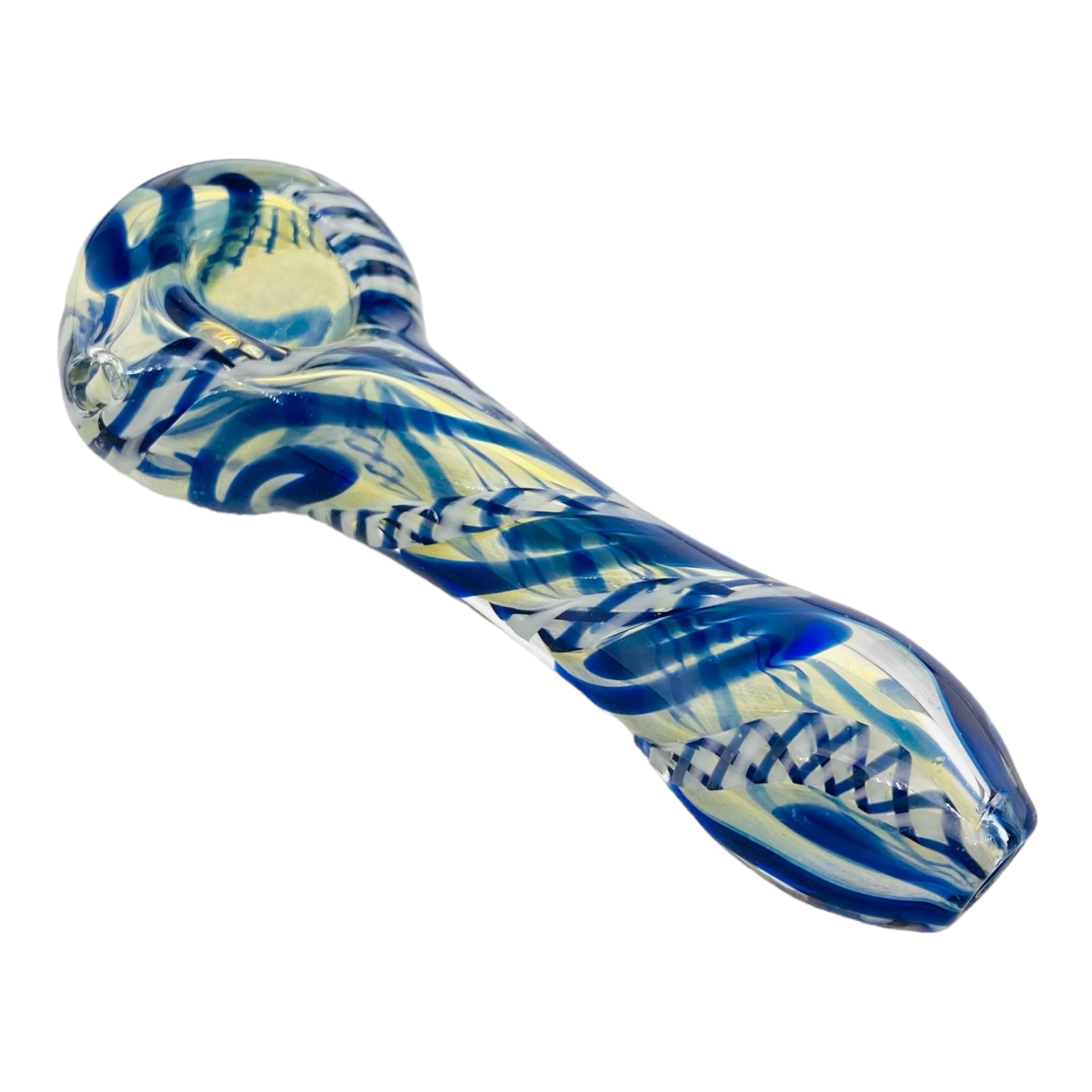 Glass Hand Pipe With Inside Out Color Changing Medium Size for sale