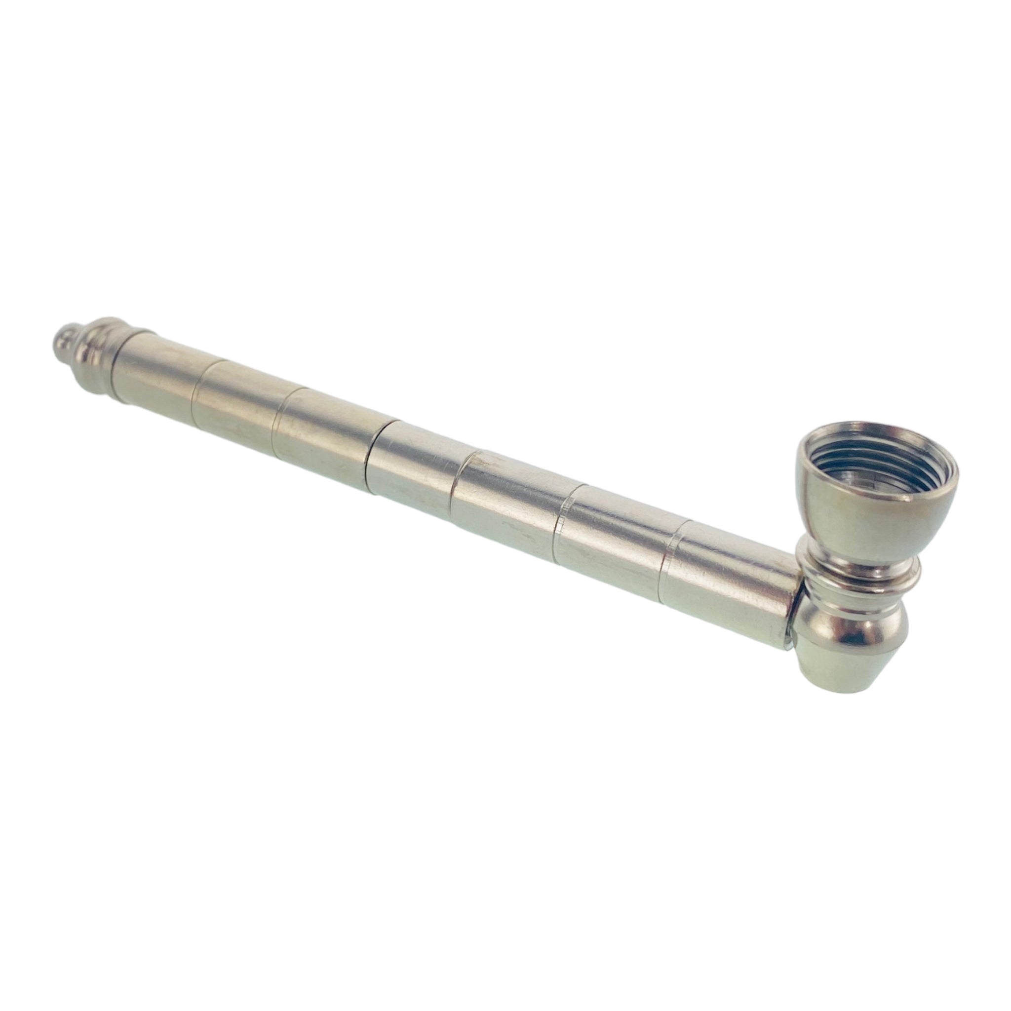 cute girly Metal Hand Pipes - Black & Silver Long Stem Aluminum Metal Pipe