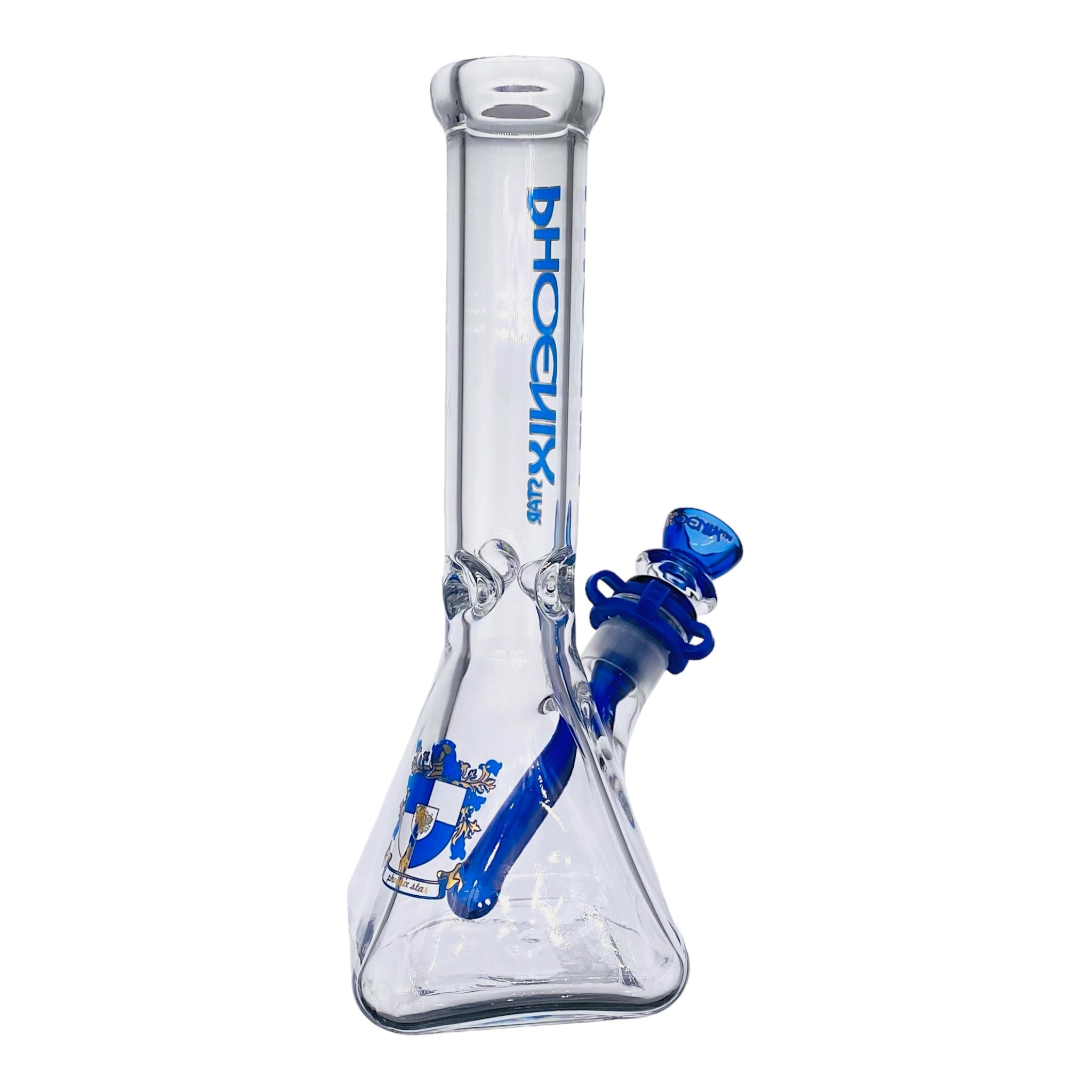 Phoenix Glass 10 Inch Clear Square Base Bong for sale