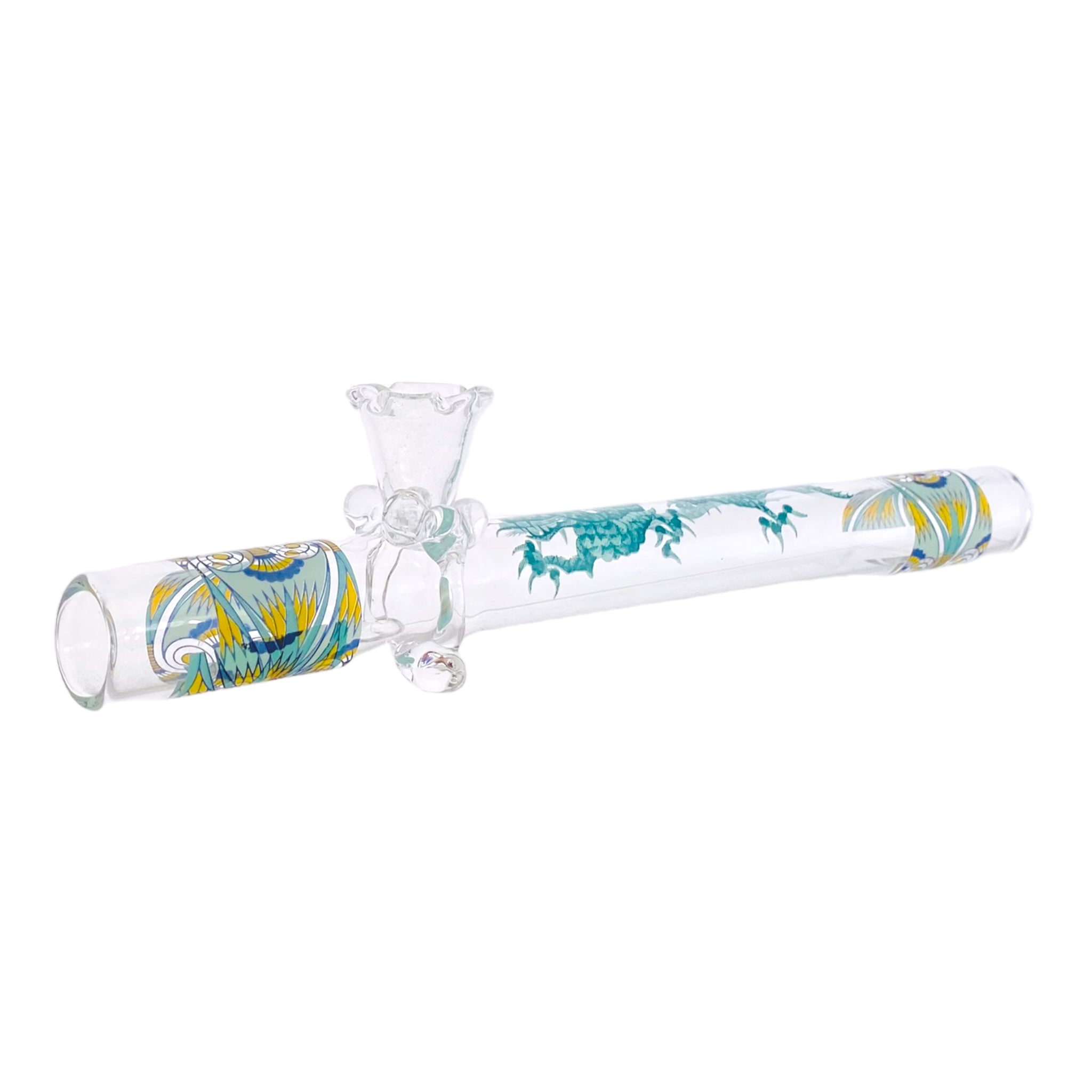 8 inch Clear Steamroller With Skull And Snake