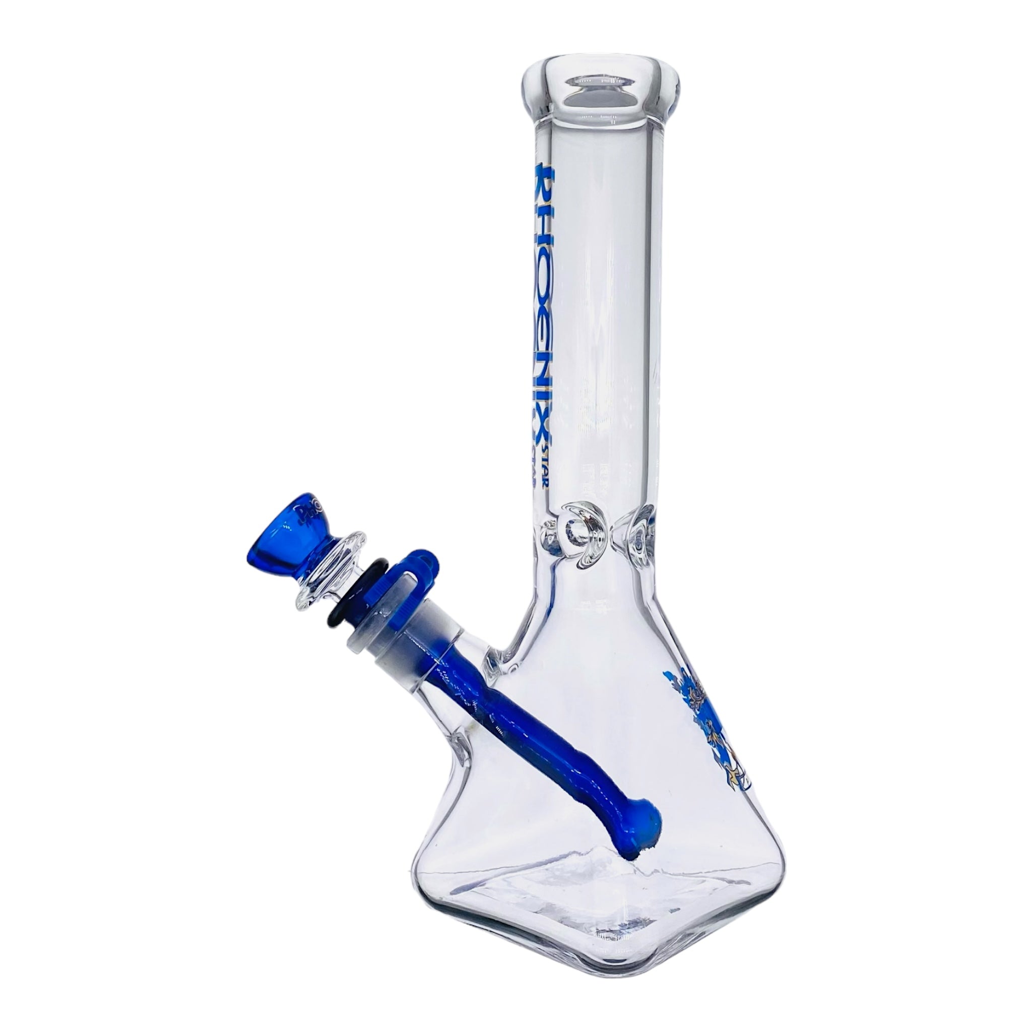 Phoenix Glass 10 Inch Clear Square Base Bong for sale