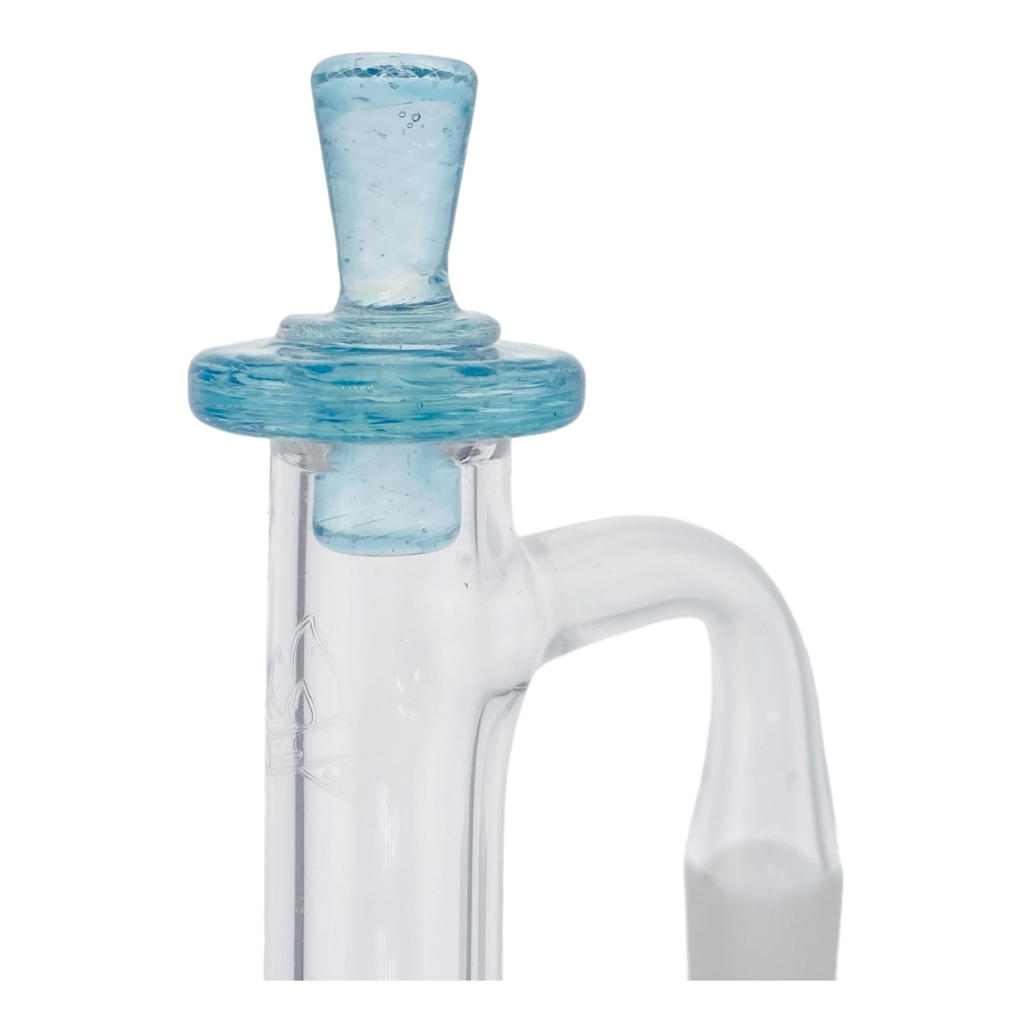 heady custom Aqua Blue Twist Carb Cap For Control Tower Quartz Bangers for sale