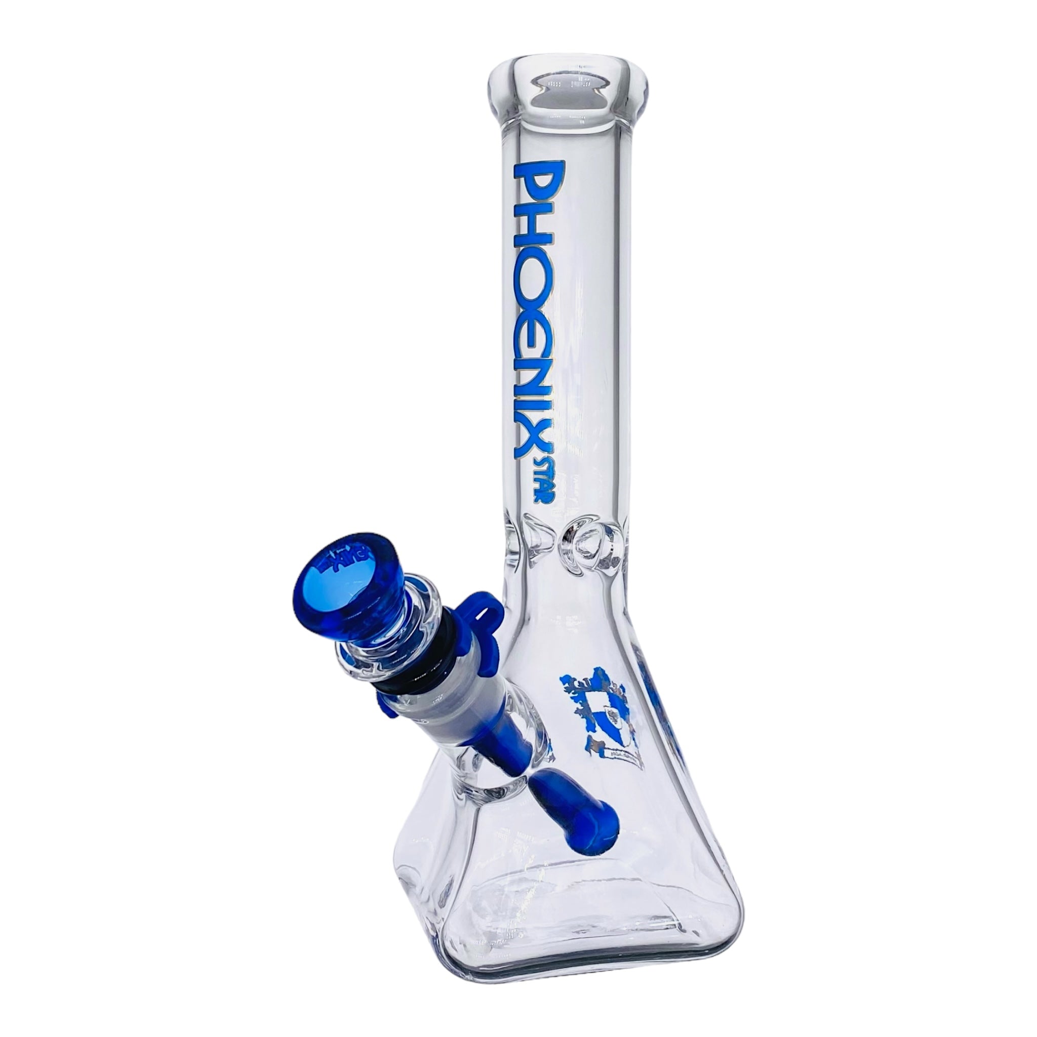 Phoenix Glass 10 Inch Clear Square Base Bong for sale