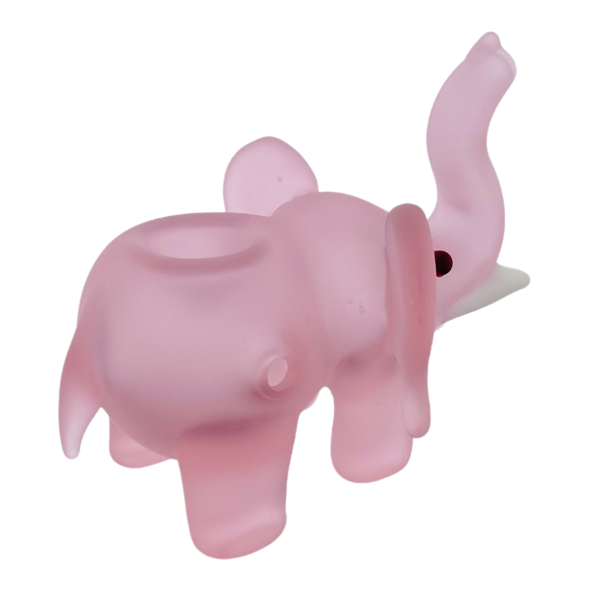 cute and girly Sandblasted Pink Elephant Glass Hand Pipe for sale