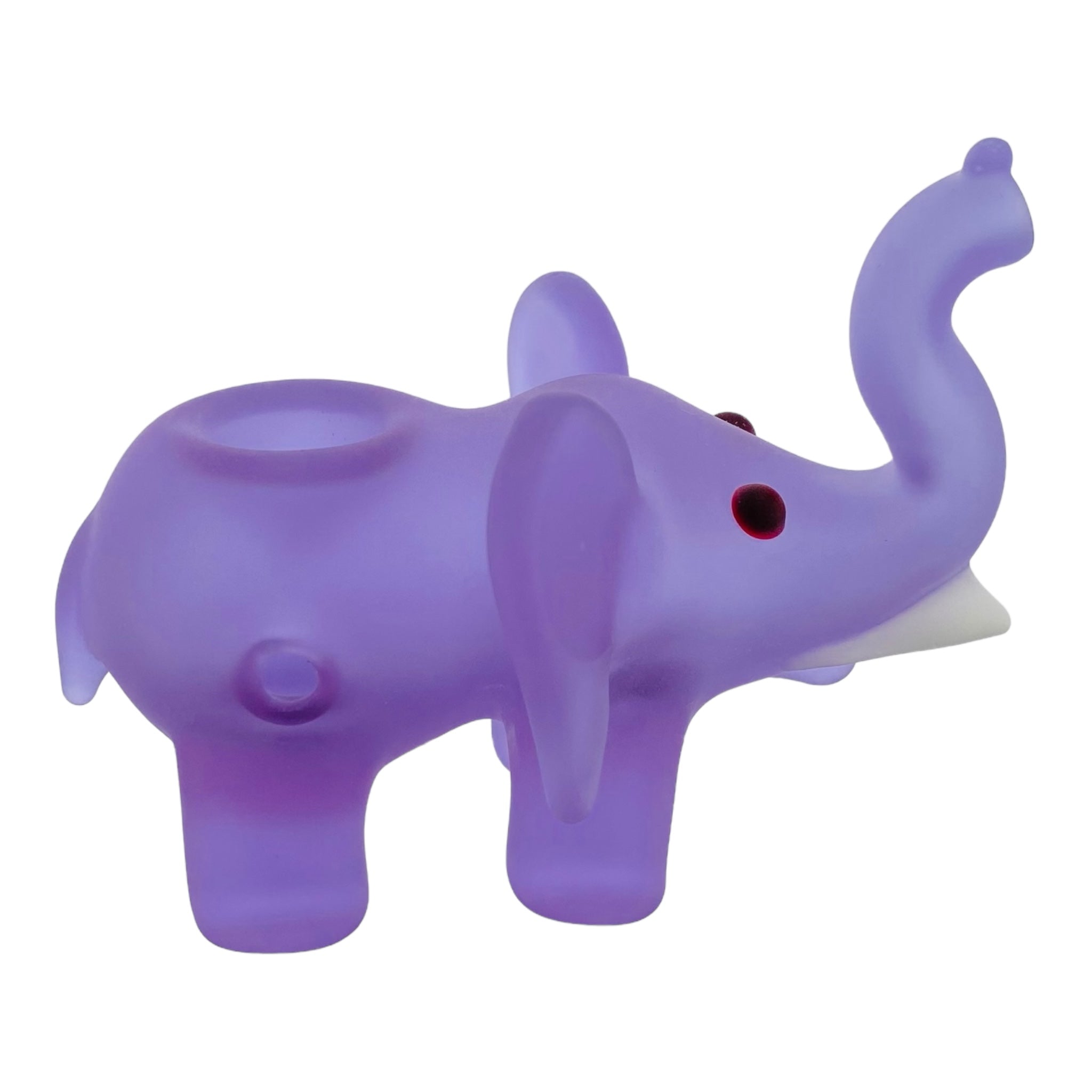 heady glass cute and girly Sandblasted Purple Elephant Glass Hand Pipe for sale